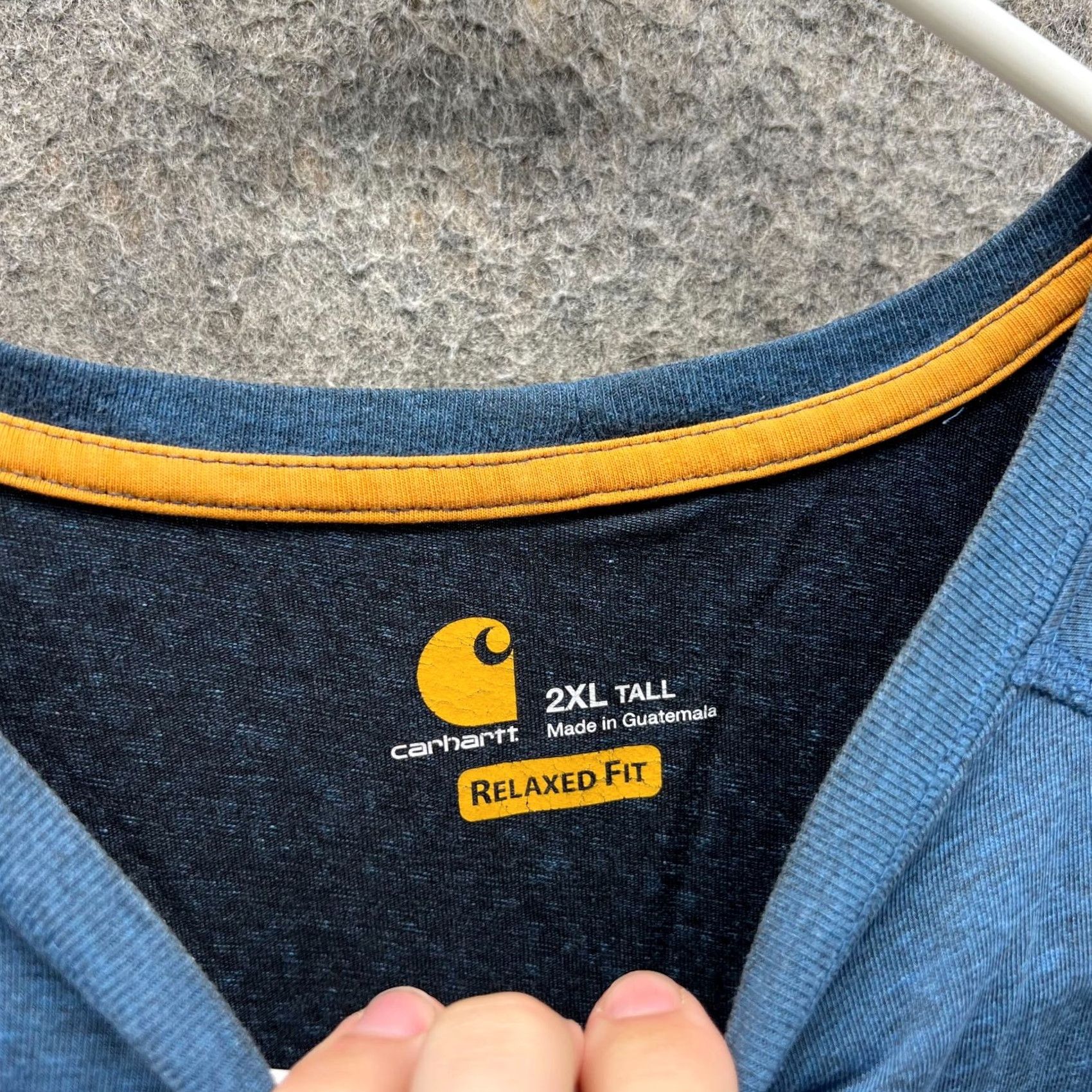 Carhartt VINTAGE Carhartt Shirt Mens 2XL Blue Crewneck Relaxed Midweight Cotton Pocket Tee Size US XXL / EU 58 / 5 - 4 Thumbnail
