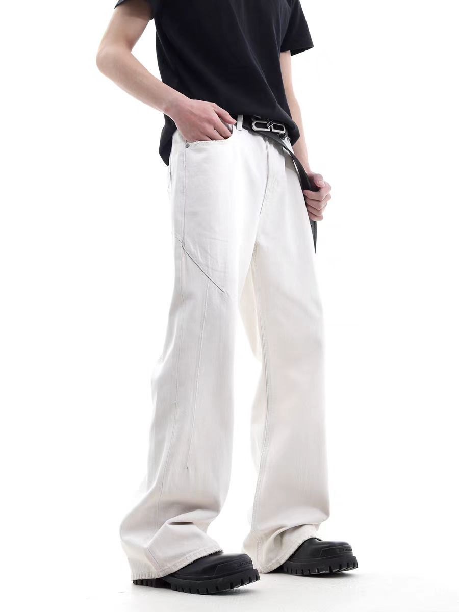 Jean White loose-fitting casual pants Size US 30 / EU 46 - 1 Thumbnail