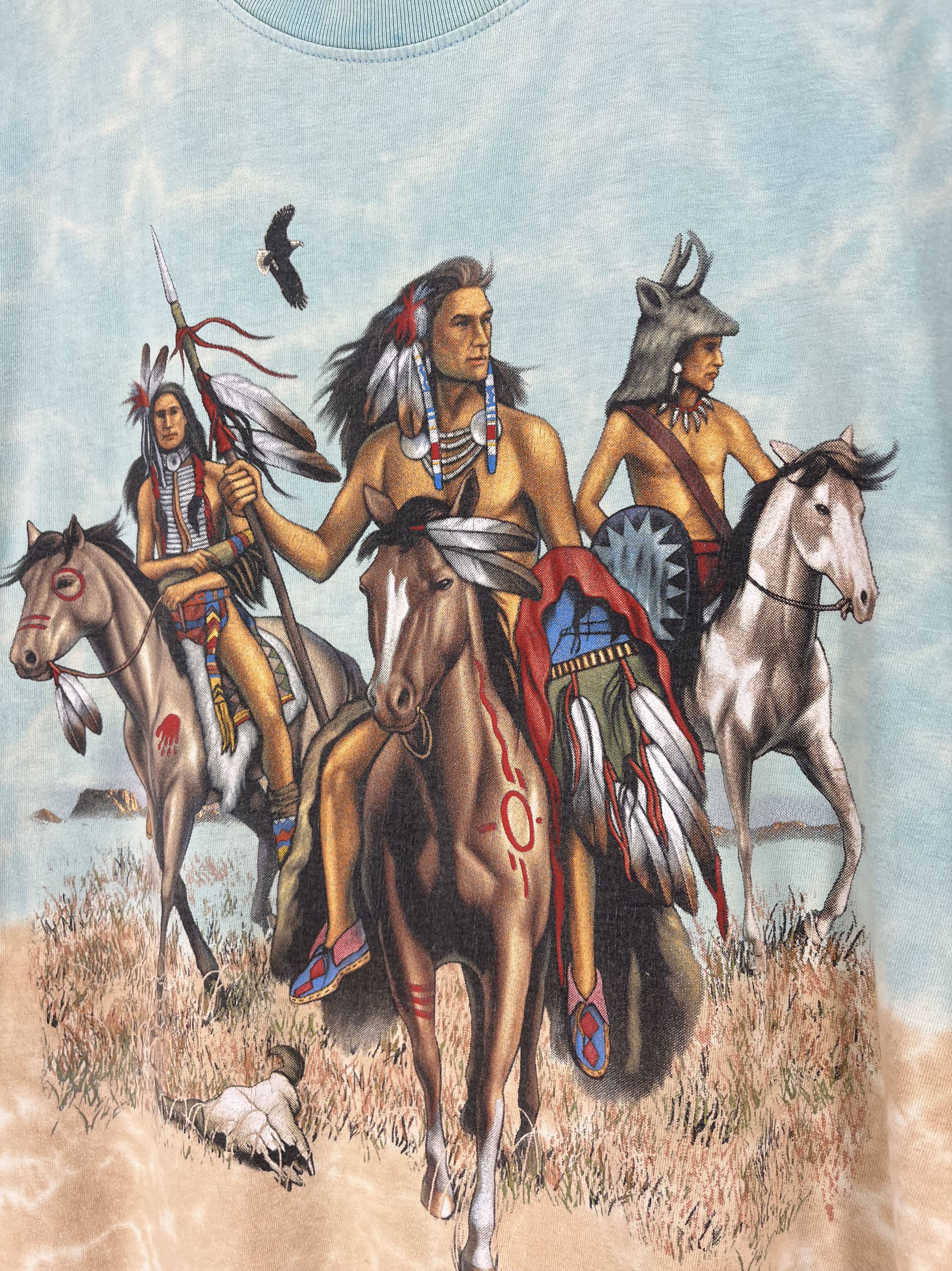 Tribal Streetwear Vintage 90s Rock Eagle Double Sided Indian Chief Motorcyle Size US L / EU 52-54 / 3 - 6 Thumbnail