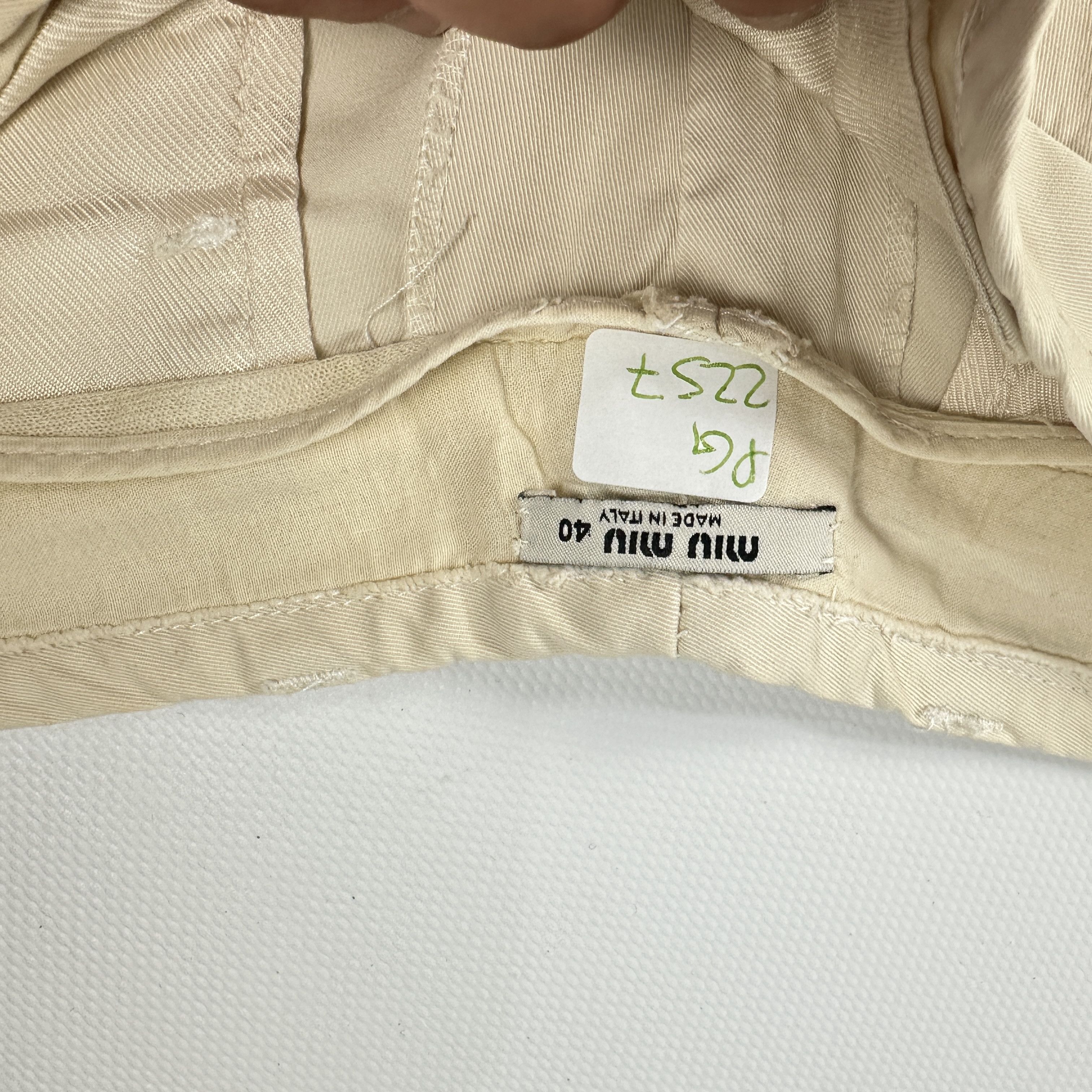 Miu Miu Pantaloni Miu Miu Cotone – 40 IT Size 27" / US 4 / IT 40 - 3 Thumbnail