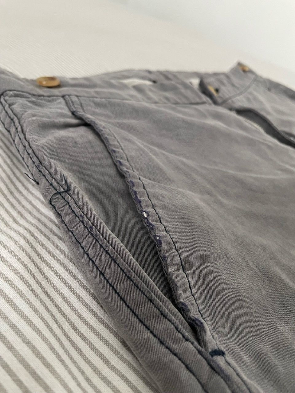 Comme des Garcons Homme Gray Pants Size US 31 - 2 Thumbnail