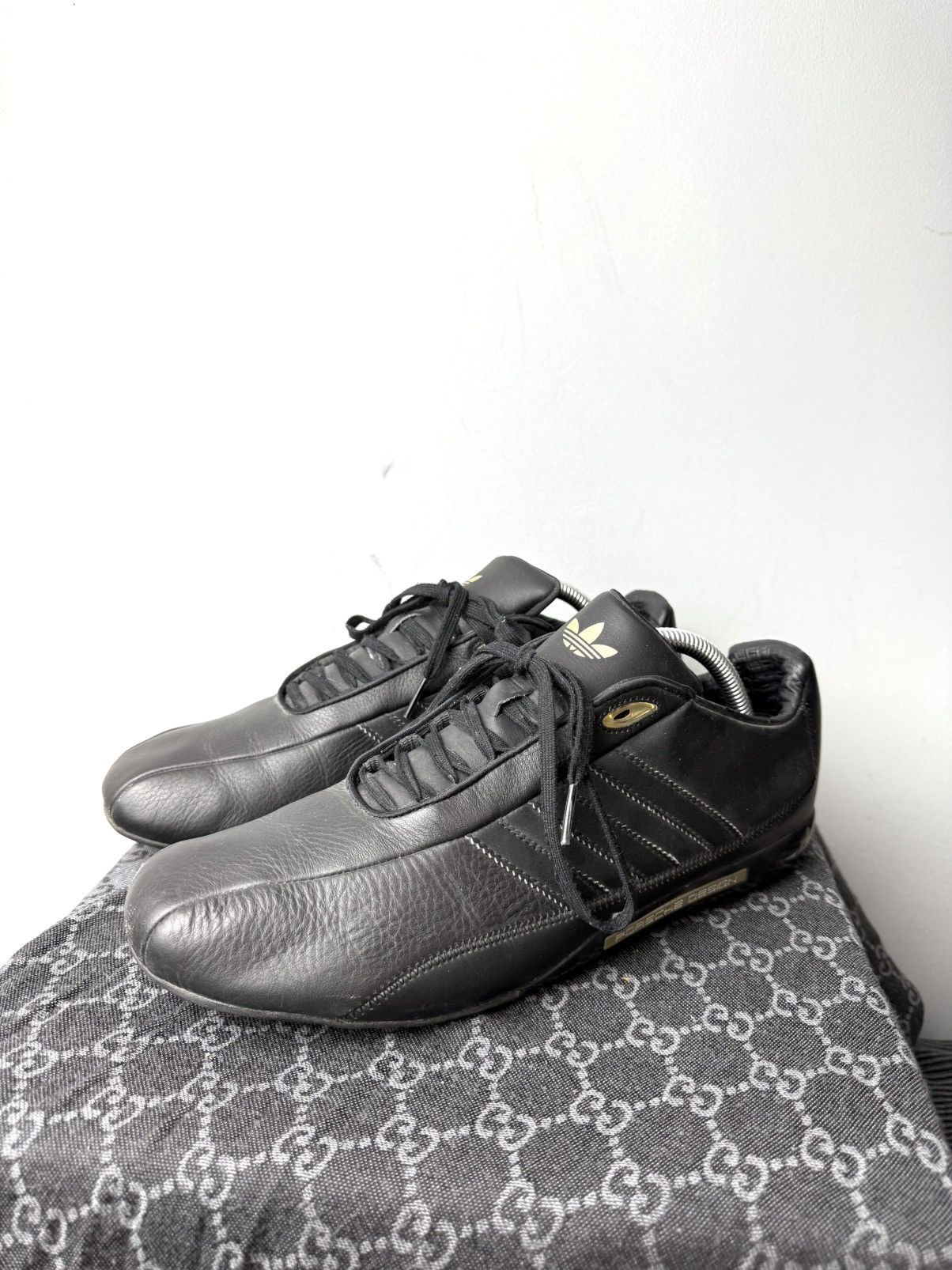 adidas gazelle silver green womens PORSCHE DESIGN x ADIDAS Size 9.5 Black White Leather Lace Up Sneakers – Sui  Generis Designer Consignment main image 0