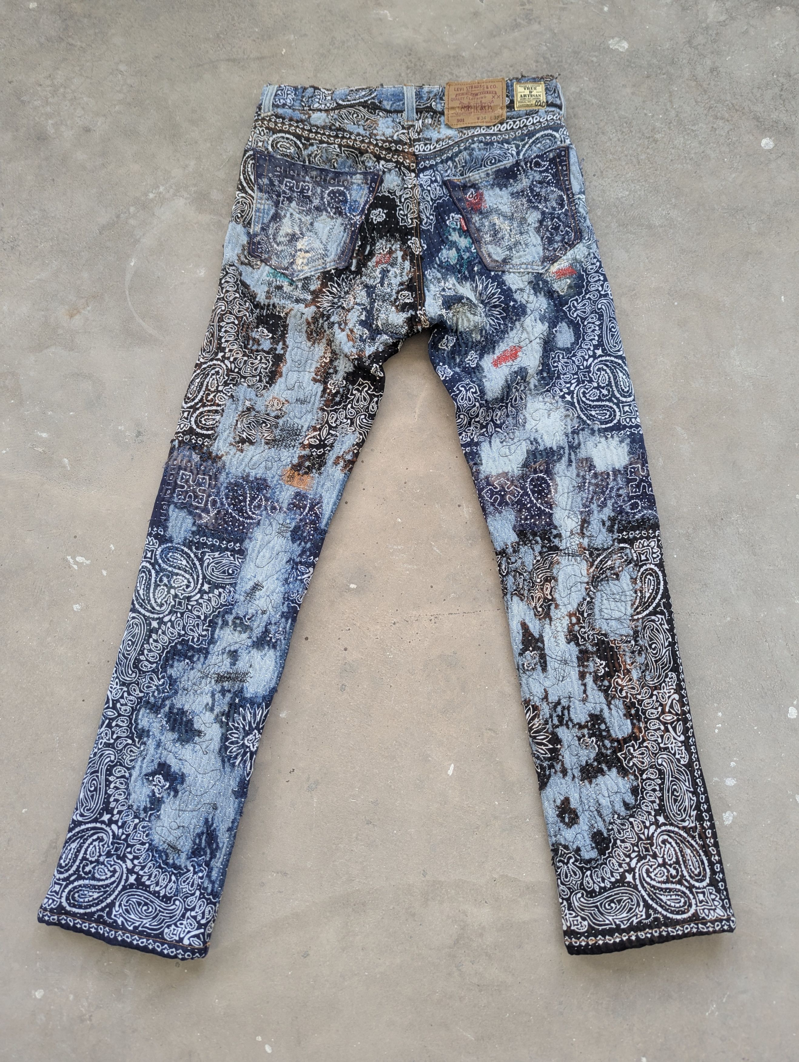 Levi's VintageVintage Levis 501 Inspired Proleta Re Art Custom Made Size US 31 - 2 Thumbnail