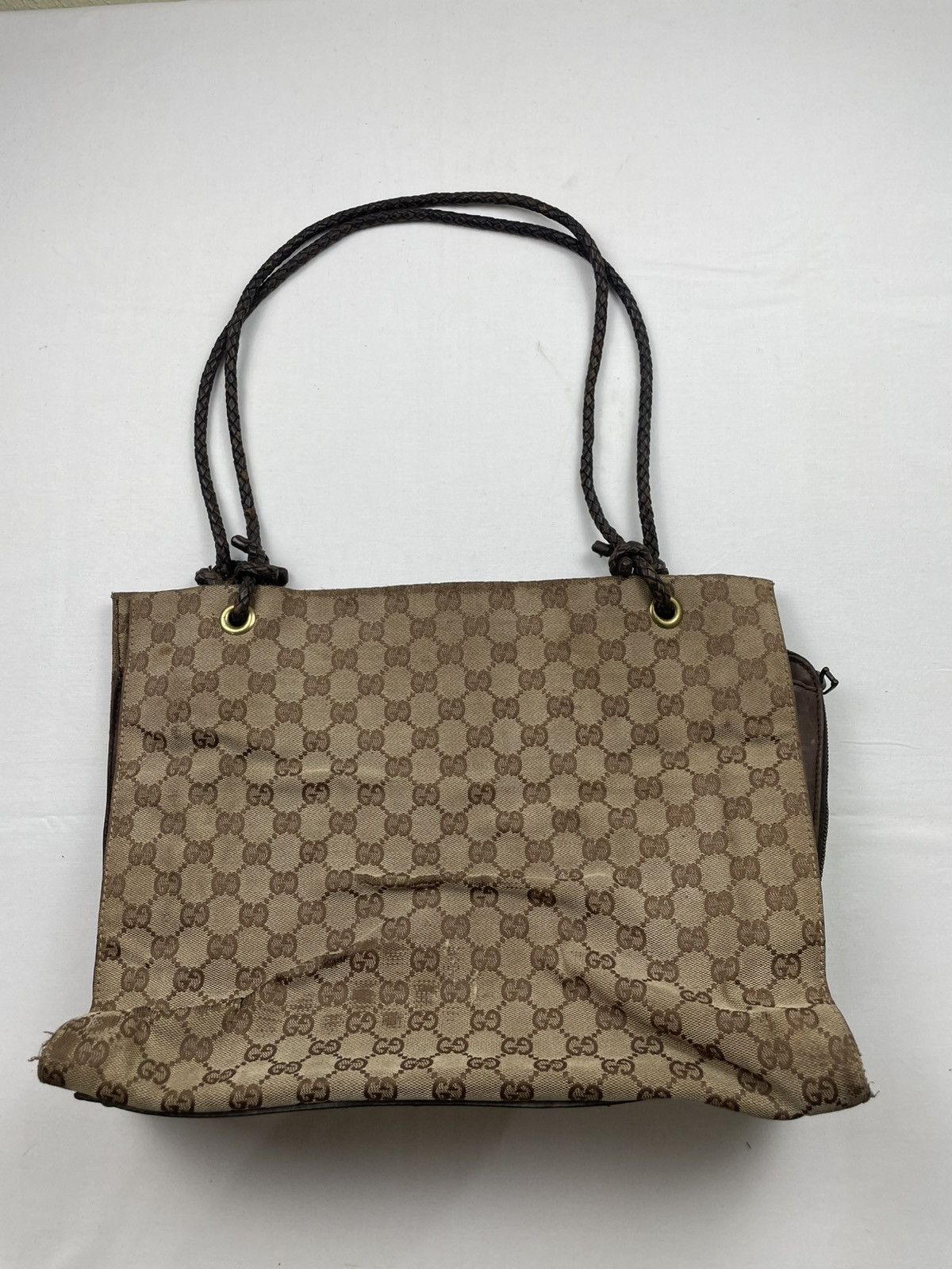 Gucci GUCCI GG Canvas Shoulder Bag Beige Made in Italy Size ONE SIZE - 3 Thumbnail