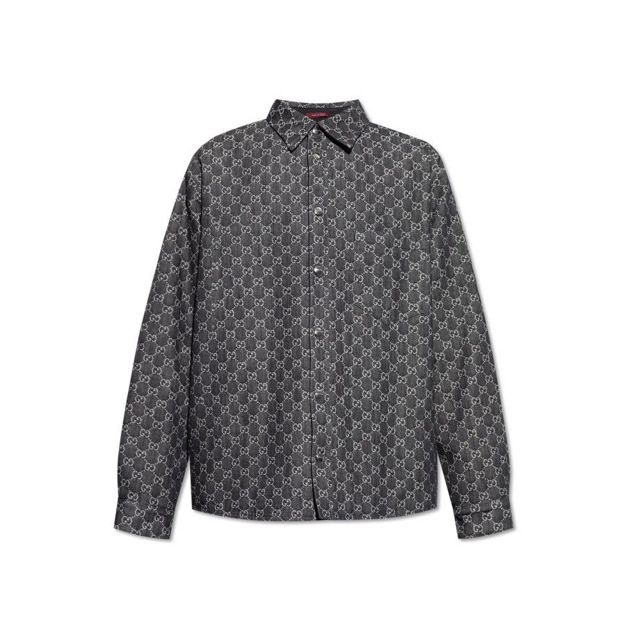 Gucci GUCCI Gray Cotton Reversible Jacket New & Authentic (Men's s Size US M / EU 48-50 / 2 - 1 Preview