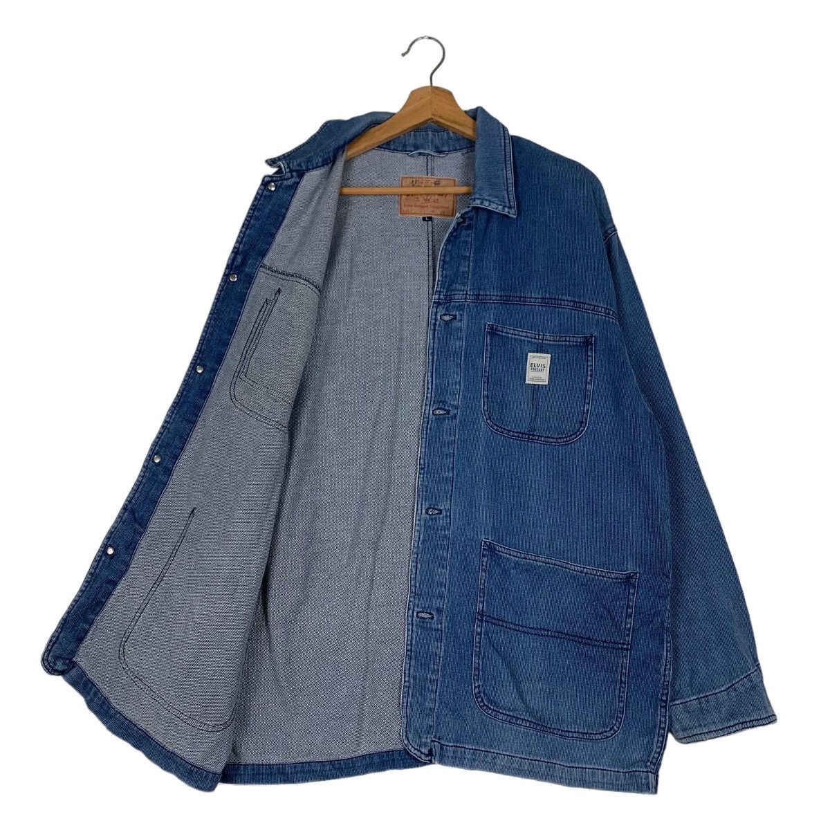 Vintage ELVIS PRESLEY 4 POCKET CHORE DENIM JACKET #0567-C26 Size US L / EU 52-54 / 3 - 9 Thumbnail