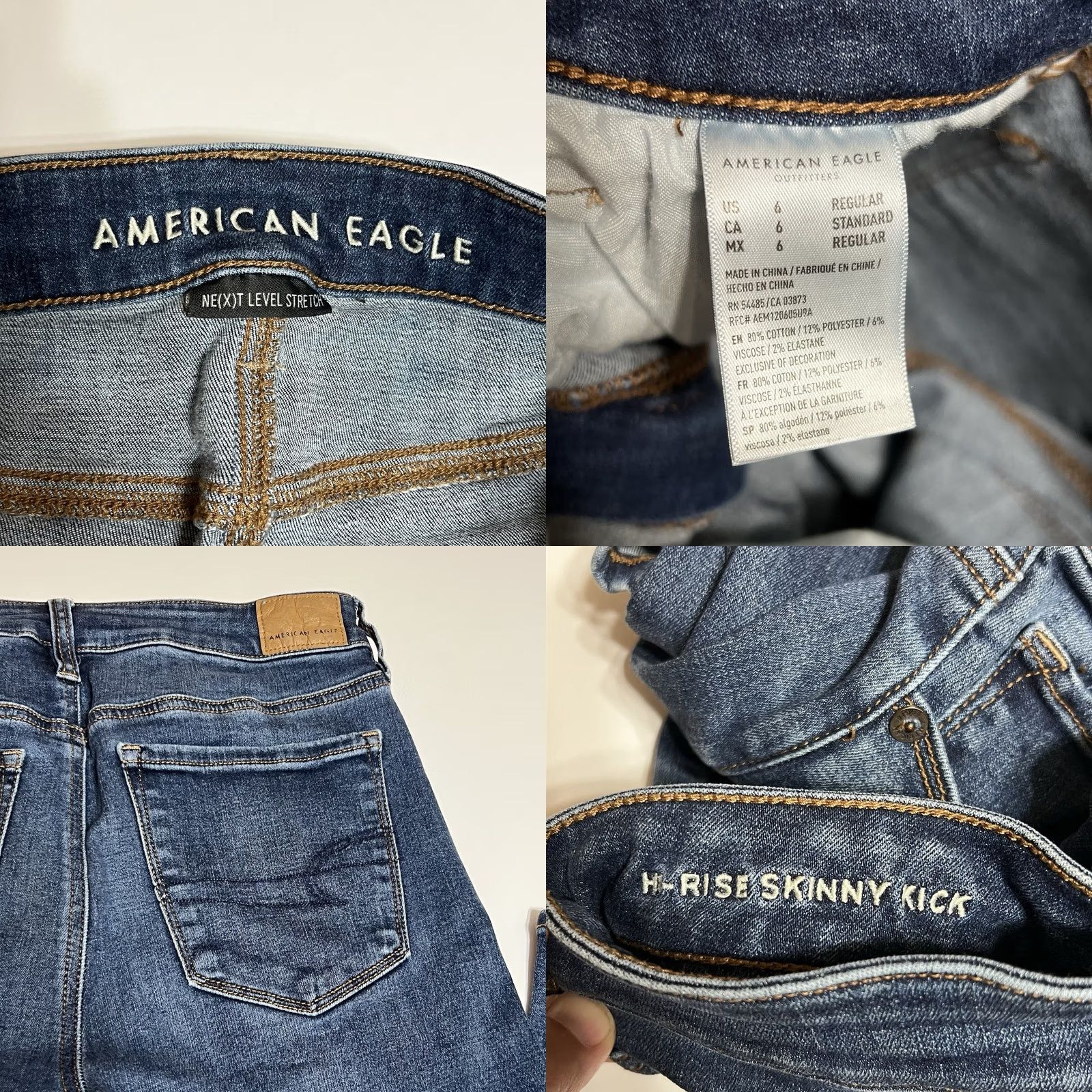 American Eagle Outfitters VINTAGE None American Eagle Outfitters Jeans Womens 6 28x30 Blue Denim Bootcut 5-Pocket Zip Dark Wash Cotton Blend Logo Bohemian Seasonal Womens Size 28" / US 6 / IT 42 - 8 Thumbnail