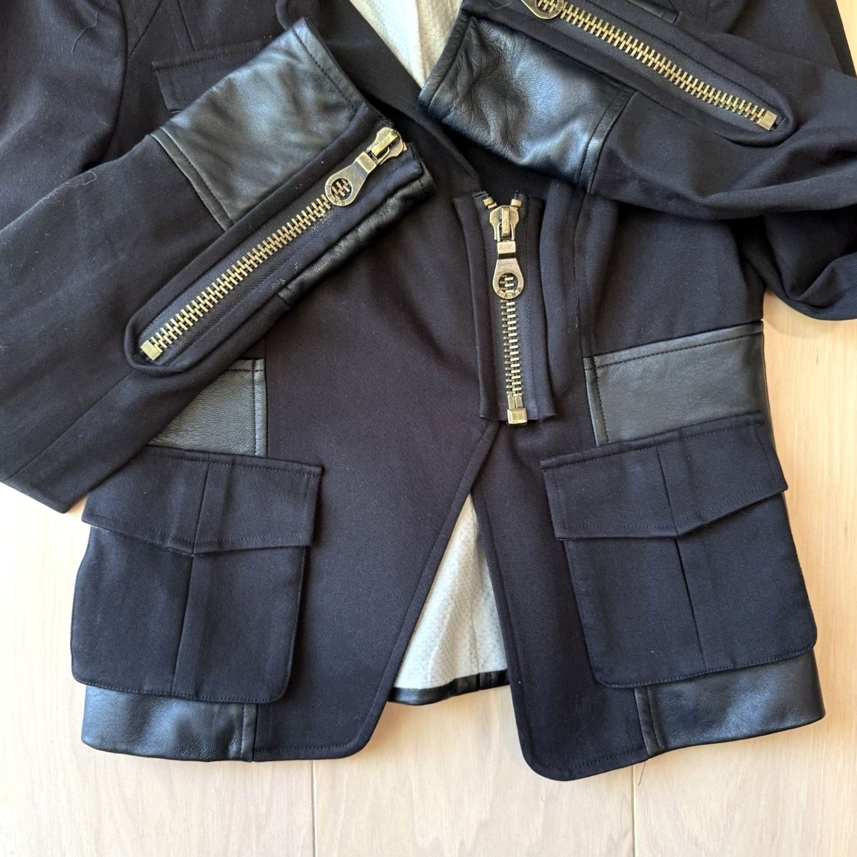 L.A.M.B. VINTAGE L.A.M.B. Motorcycle Jacket Women's 2 Black Blazer Designer New York Glam Size XS / US 0-2 / IT 36-38 - 5 Thumbnail