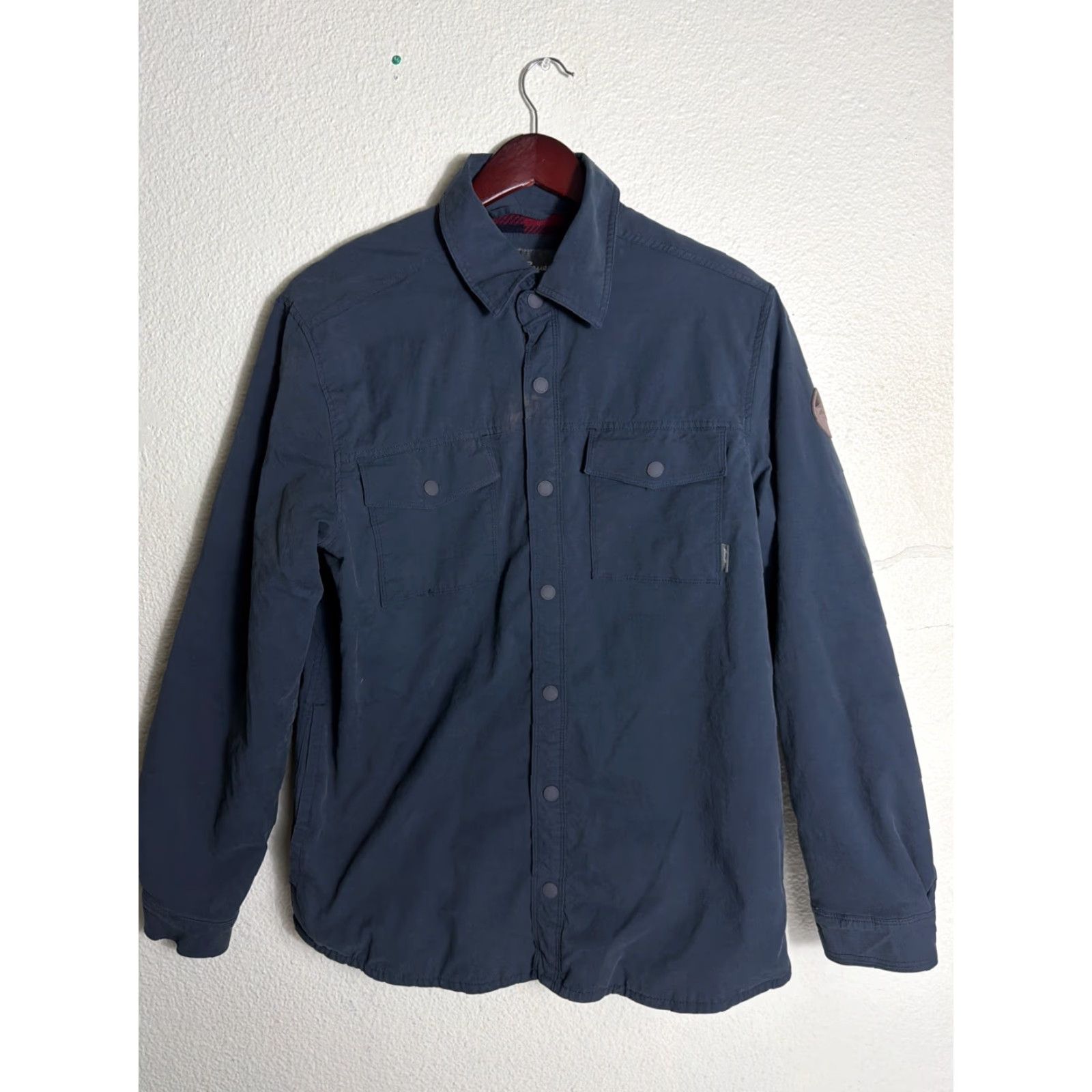 Eddie Bauer Eddie Bauer Jacket Mens M Blue Fleece Lined Shacket Snap Front Voyager Windbreaker Outdoor Pockets Mens Size US M / EU 48-50 / 2 - 2 Thumbnail