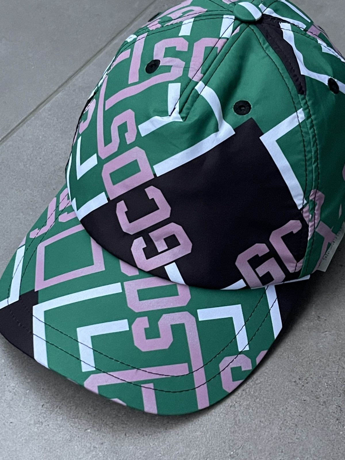 GCDS !DS! SS22 GCDS Monogram Green Black Cap Size ONE SIZE - 2 Thumbnail