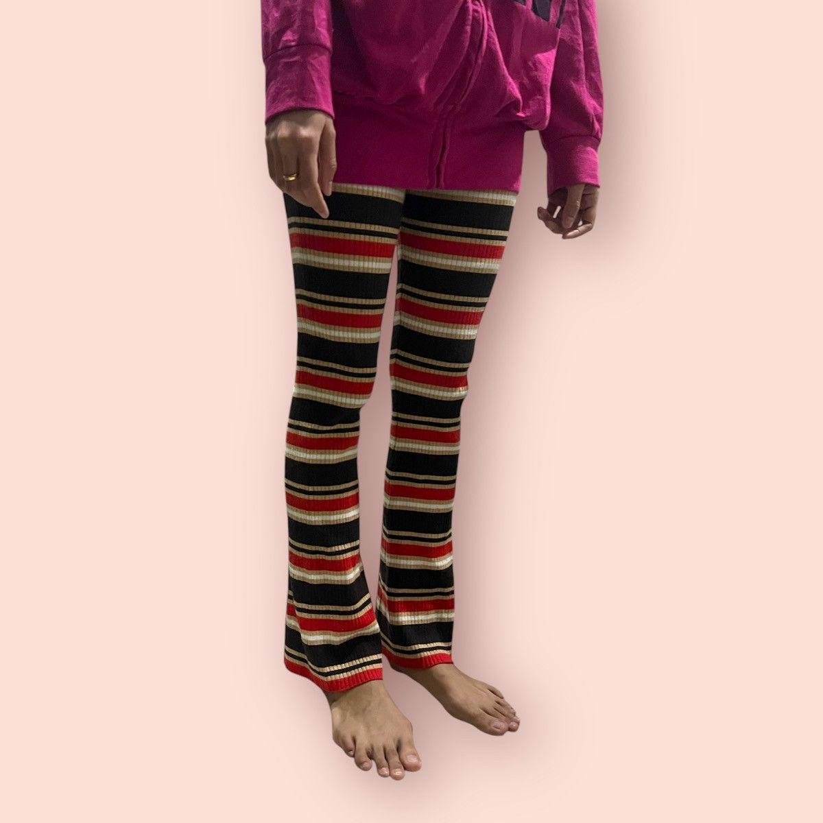 Jun Takahashi × Marimekko × Uniqlo DOPE🔥 MARNI X UNIQLO STRIPED FLARED LEGGING Size 28" / US 6 / IT 42 - 9 Thumbnail