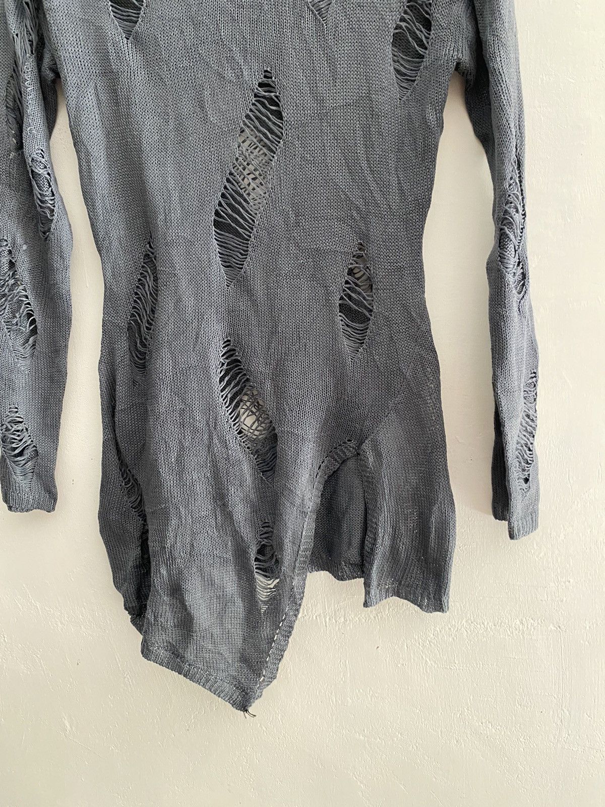 If Six Was Nine × Japanese Brand × Le Grande Bleu (L.G.B.) Japanese distressed grunge mohair knit Size US M / EU 48-50 / 2 - 3 Thumbnail