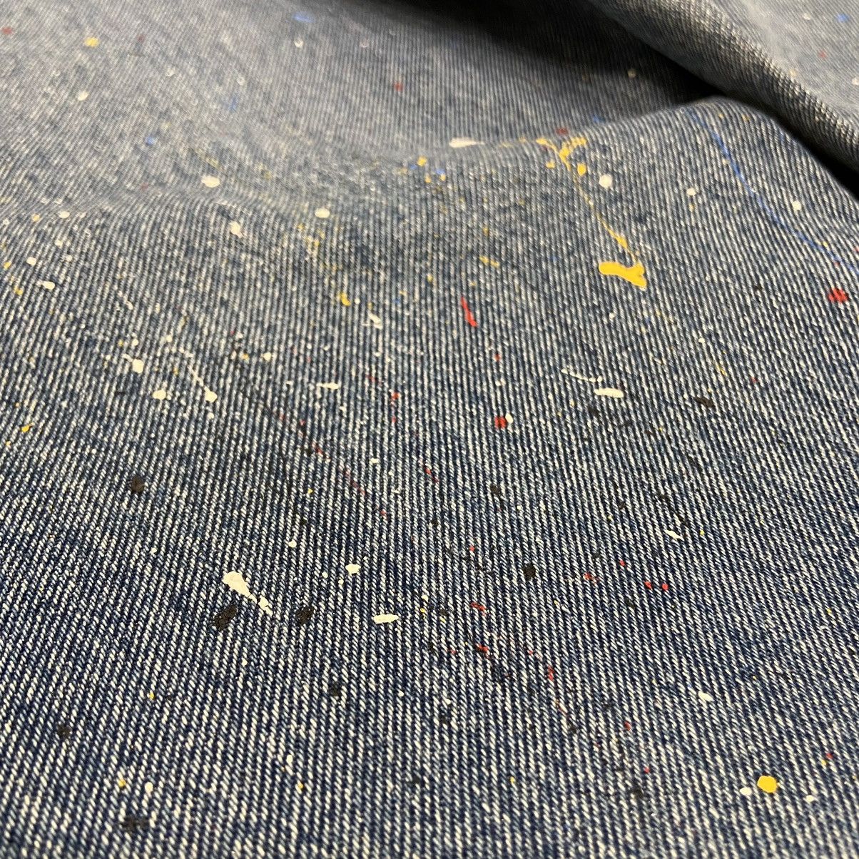 Vintage Vintage 1990s Paint Splatter Blue Denim Jeans Size US 34 / EU 50 - 11 Thumbnail
