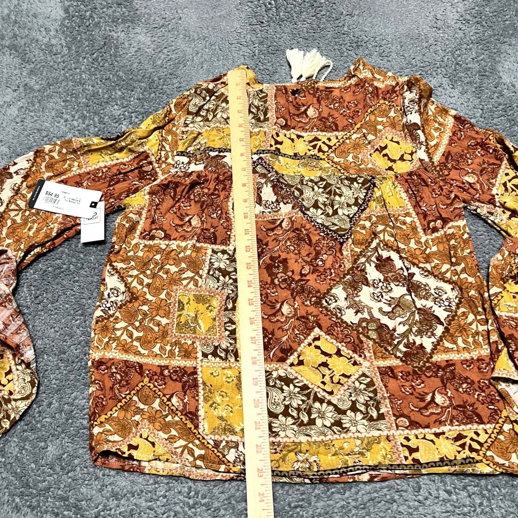 Rip Curl Womens Ripcurl Wanderer Floral Blouse Shirt Bell Sleeve Oversized XS Size XS / US 0-2 / IT 36-38 - 6 Thumbnail