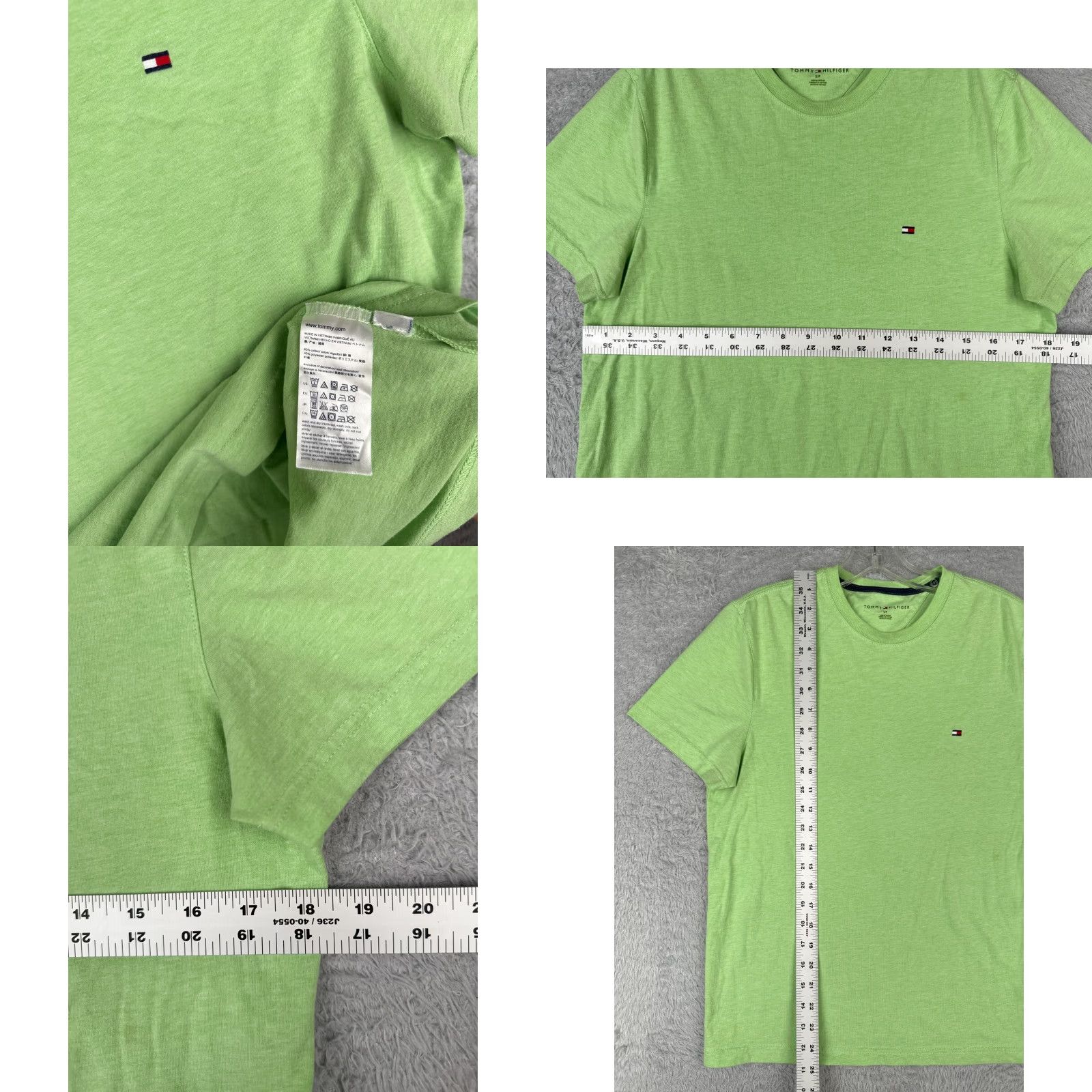 Tommy Hilfiger Tommy Hilfiger Shirt Men Small Petite Green Crew Neck Cotton Blend Short Sleeve Shirt Size US S / EU 44-46 / 1 - 8 Thumbnail
