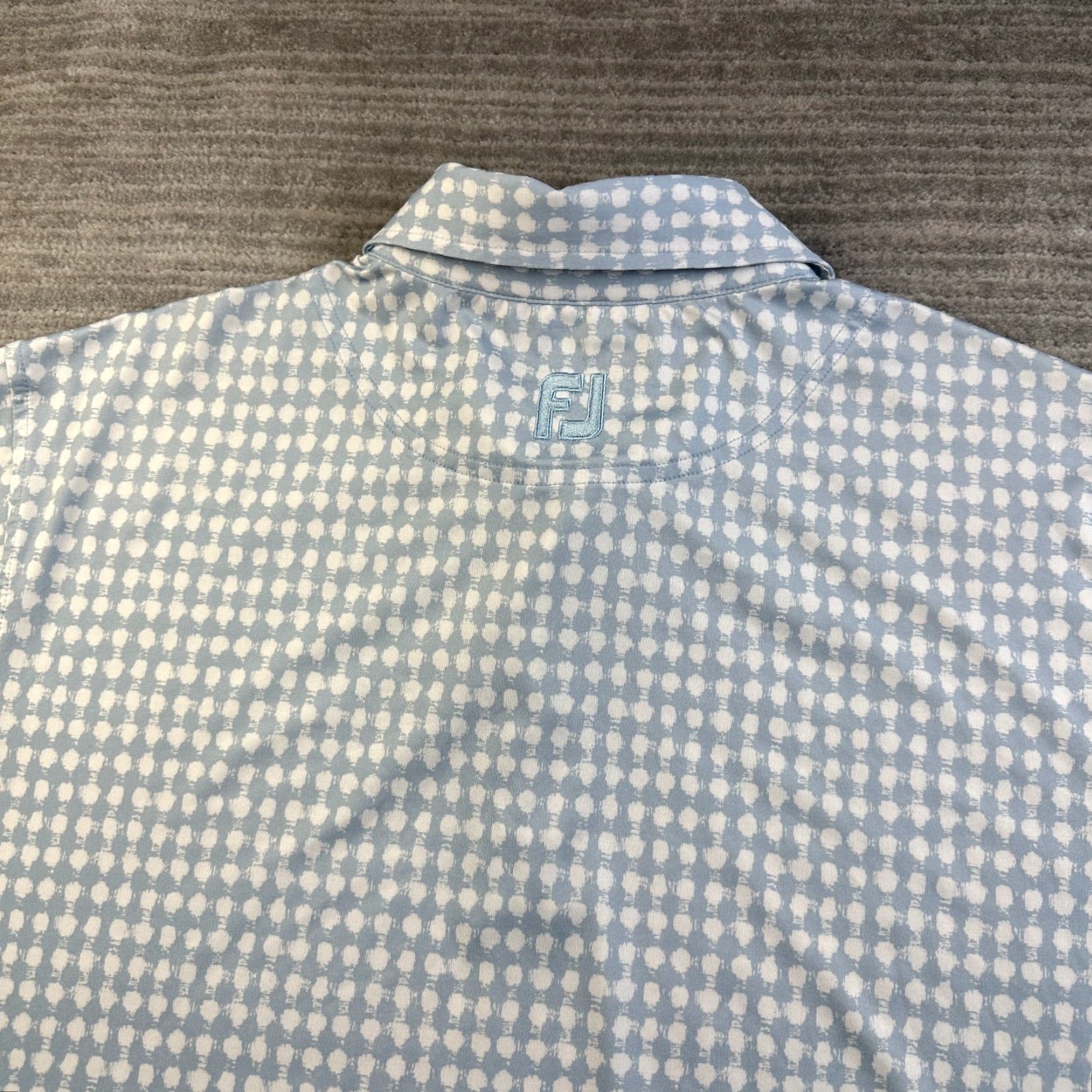 Footjoy Footjoy Polo Shirt Mens Large Blue All Over Print Golf Performance Stretch Shirt Size US L / EU 52-54 / 3 - 5 Thumbnail