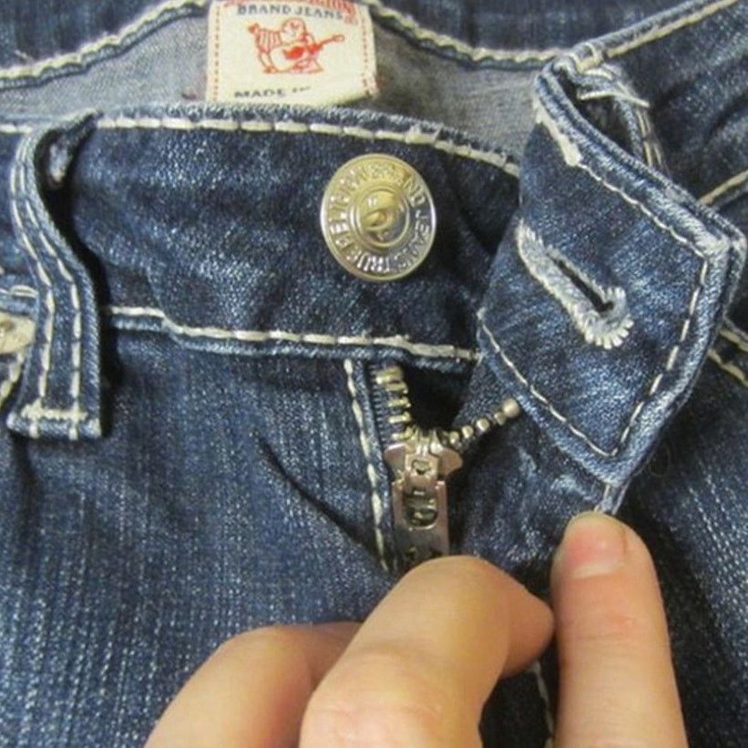 True Religion True Religion Blue Straight Leg Jeans 27 Stretch Denim Size 27" / US 4 / IT 40 - 5 Thumbnail