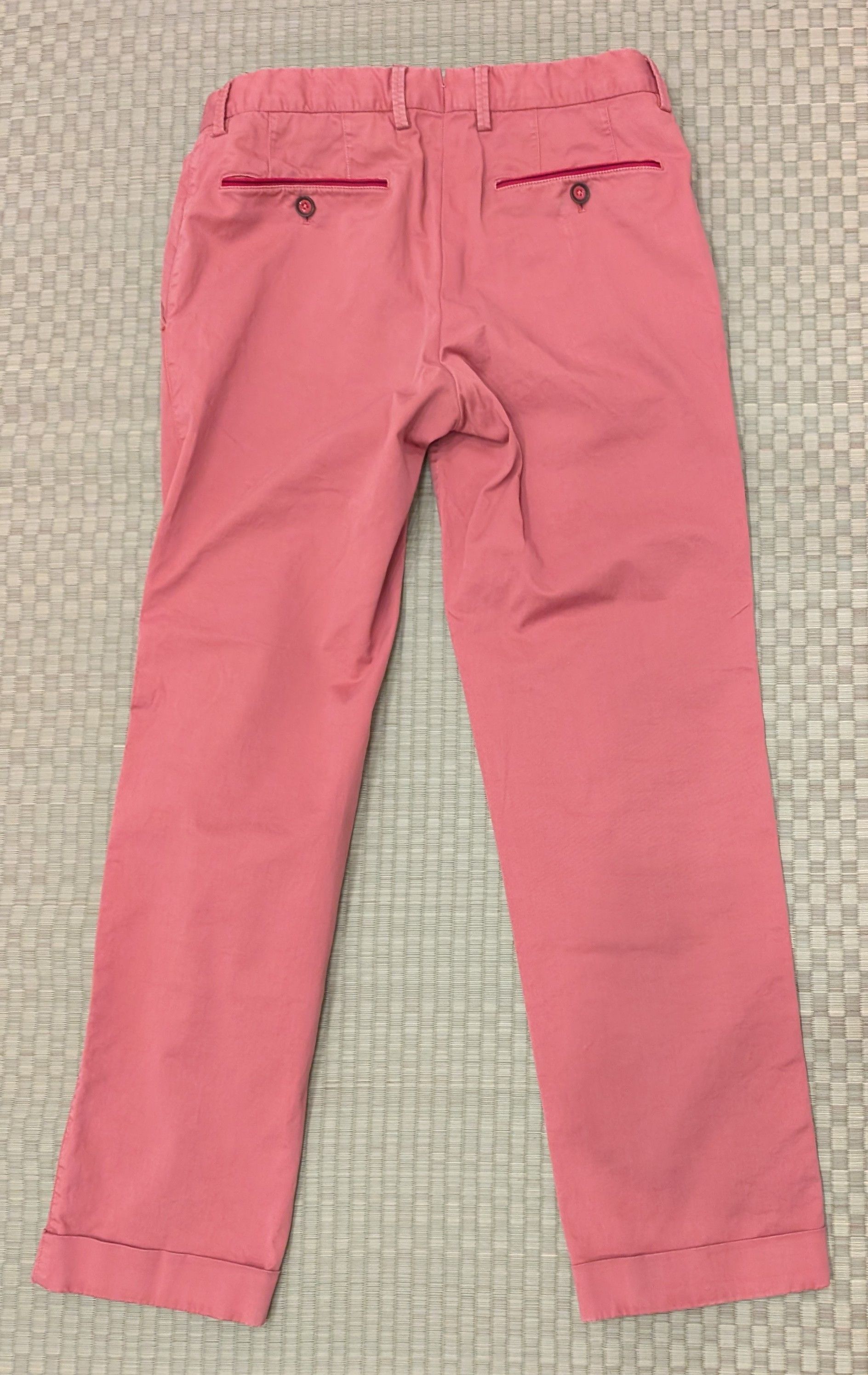 PT Torino PT01 Slim Fit Pink Cotton Stretch Flat Front Pants Size US 30 / EU 46 - 2 Thumbnail