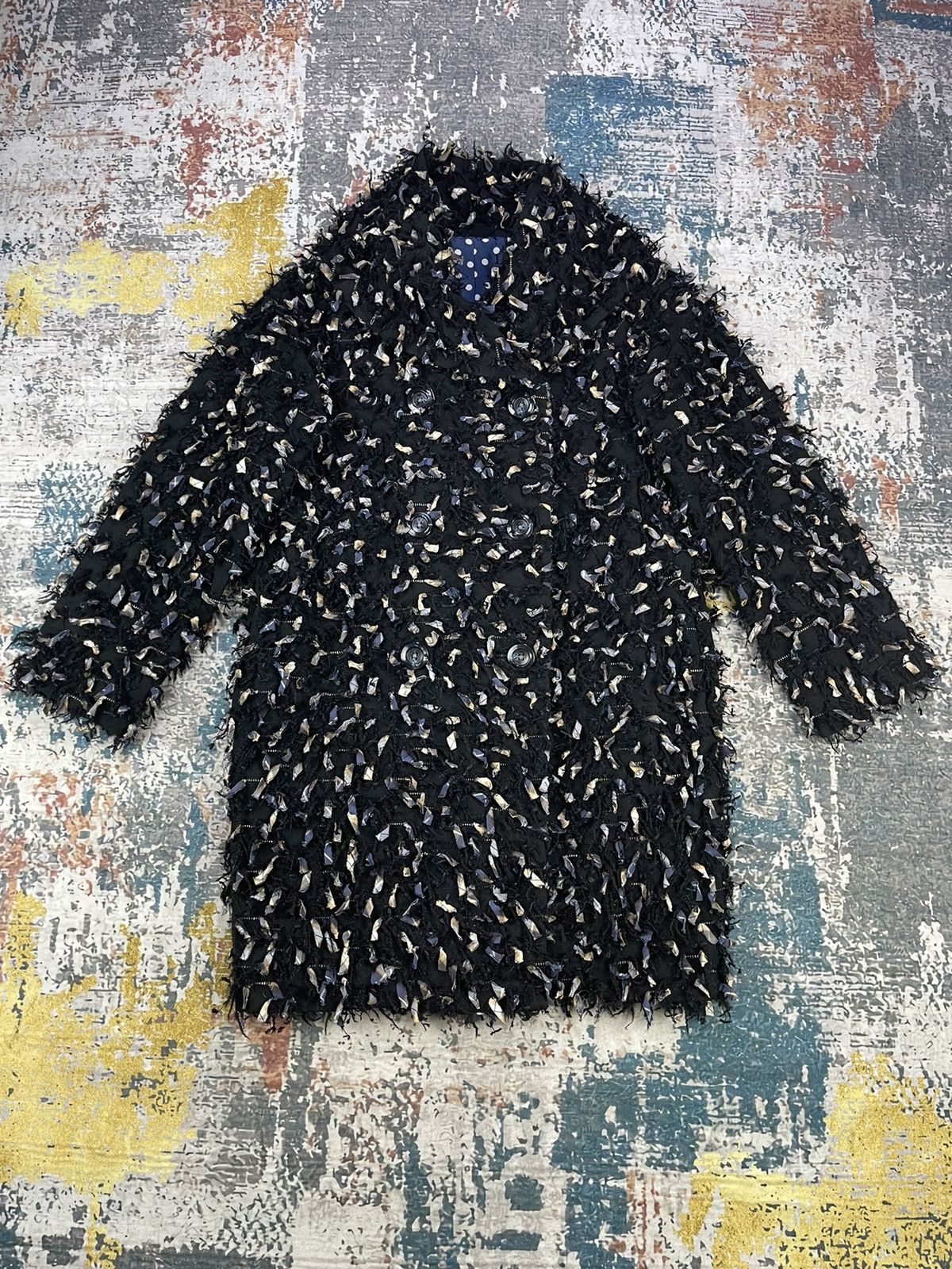 Japanese Brand Avant Garde Fluffy Fringes Dress Coat Size S / US 4 / IT 40 - 1 Thumbnail