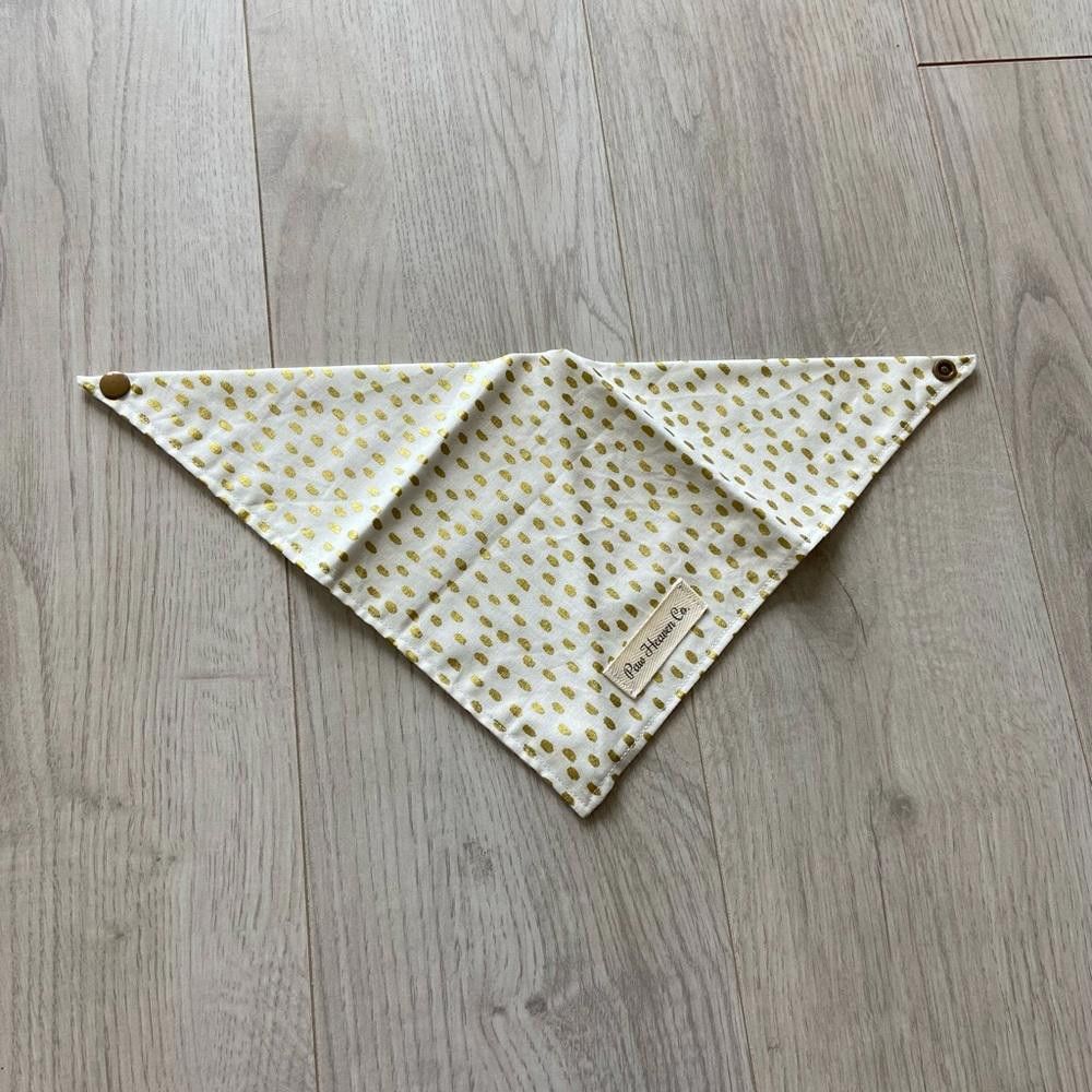 Designer Paw Heaven Co White Sparkle Polk Dot Bandana Size ONE SIZE - 1 Thumbnail
