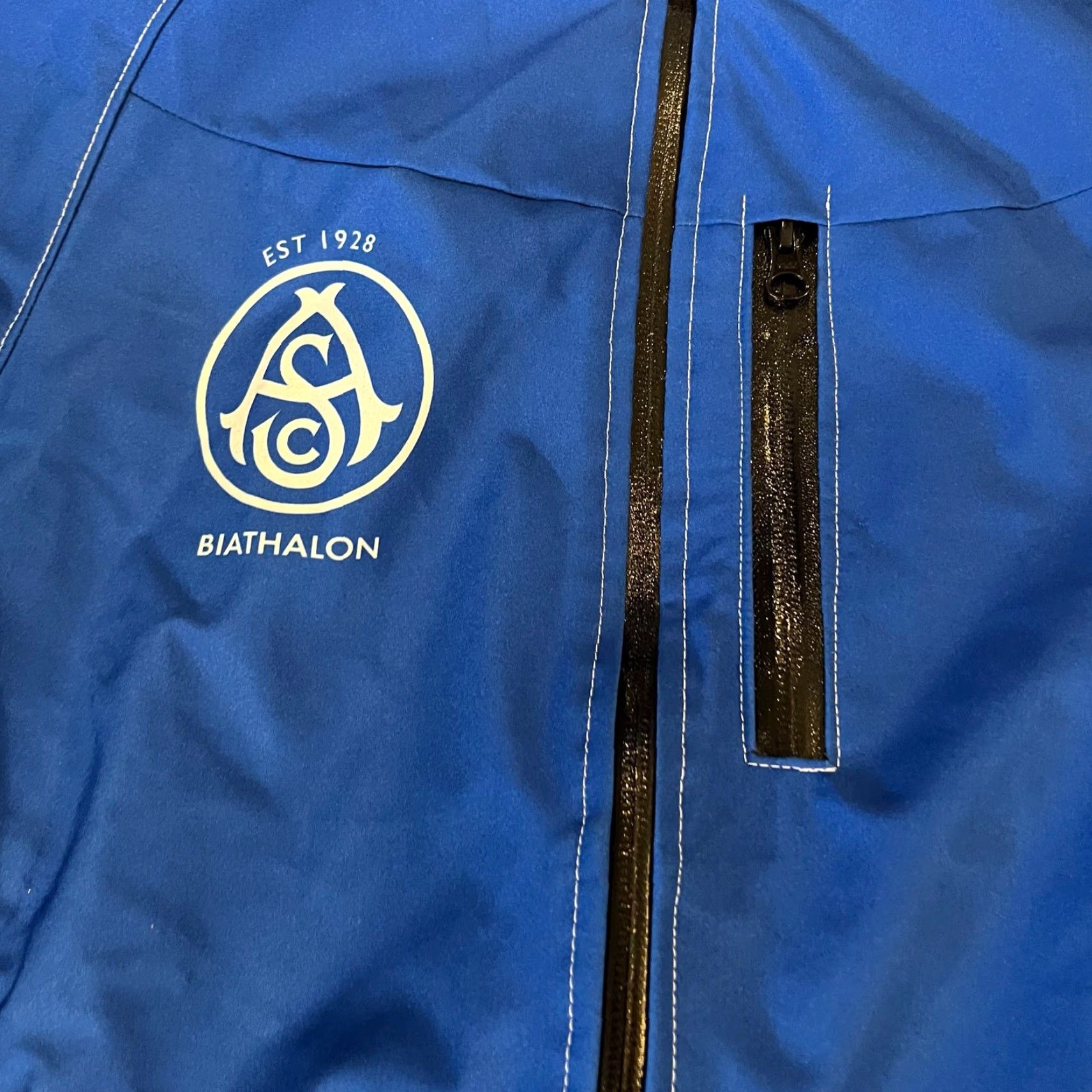 Vintage Podium Wear Jacket Womens Medium Biathalon ASC Zip Performance Blue Coat Track Jacket Womens M Blue ASC Zip Biathalon Performance"} Size M / US 6-8 / IT 42-44 - 2 Thumbnail