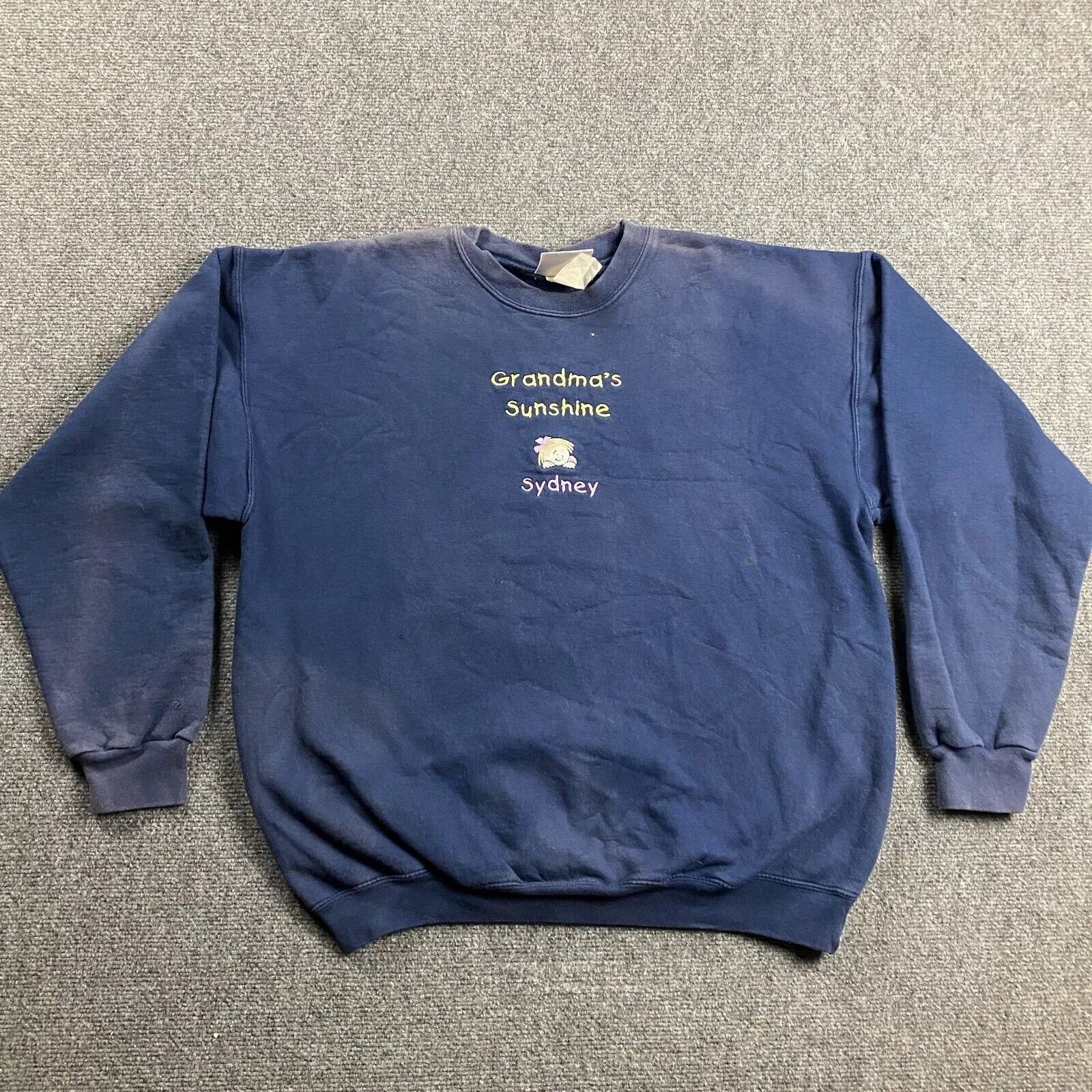 Hanes × Vintage Vintage Hanes Sweatshirt Men Large Grandma's Sunshine Sydney Size US L / EU 52-54 / 3 - 1 Thumbnail