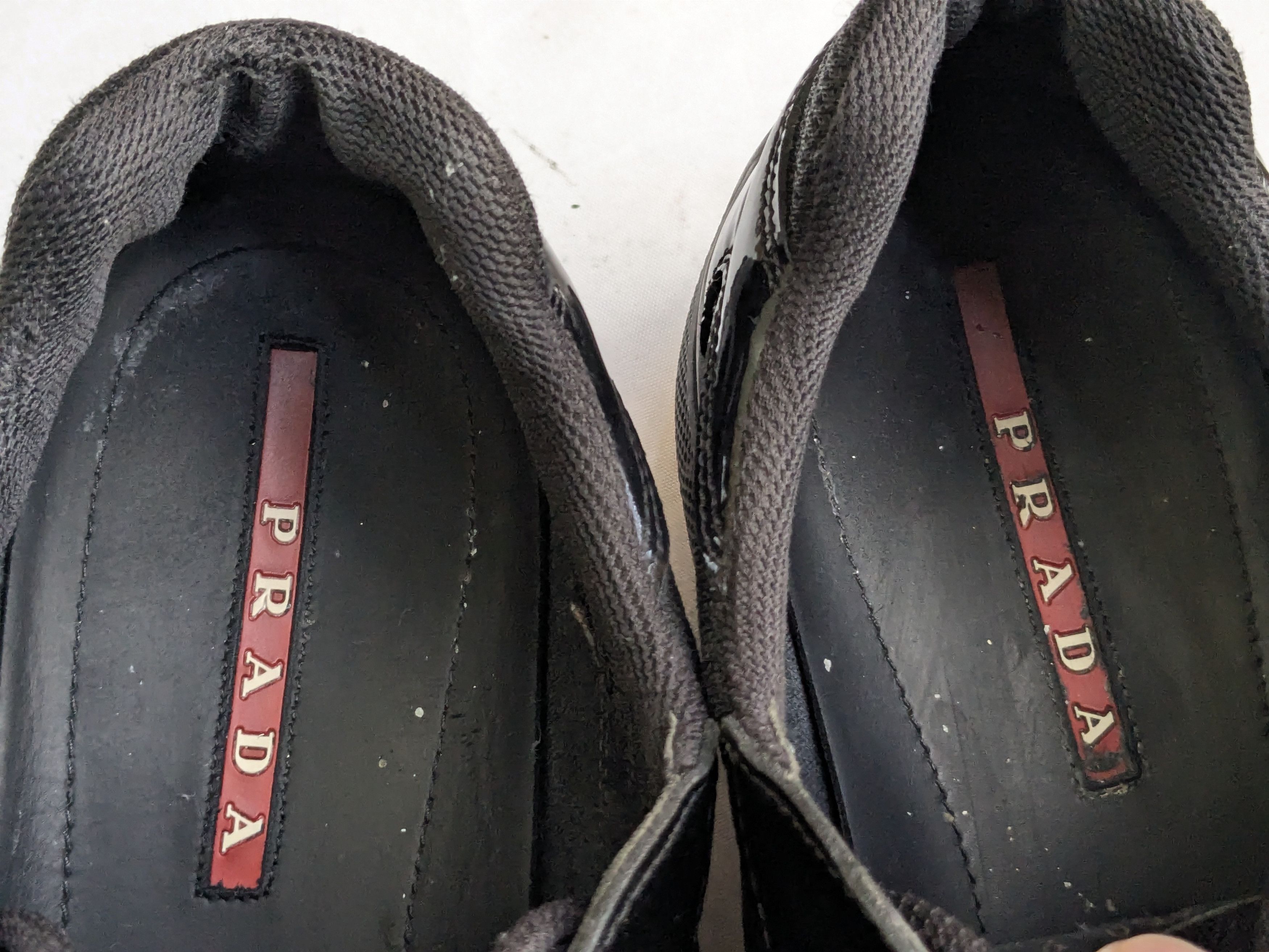 Prada Prada Sneakers Black Patent Leather Red 10 Lo Tops Size US 10 / EU 43 - 6 Thumbnail