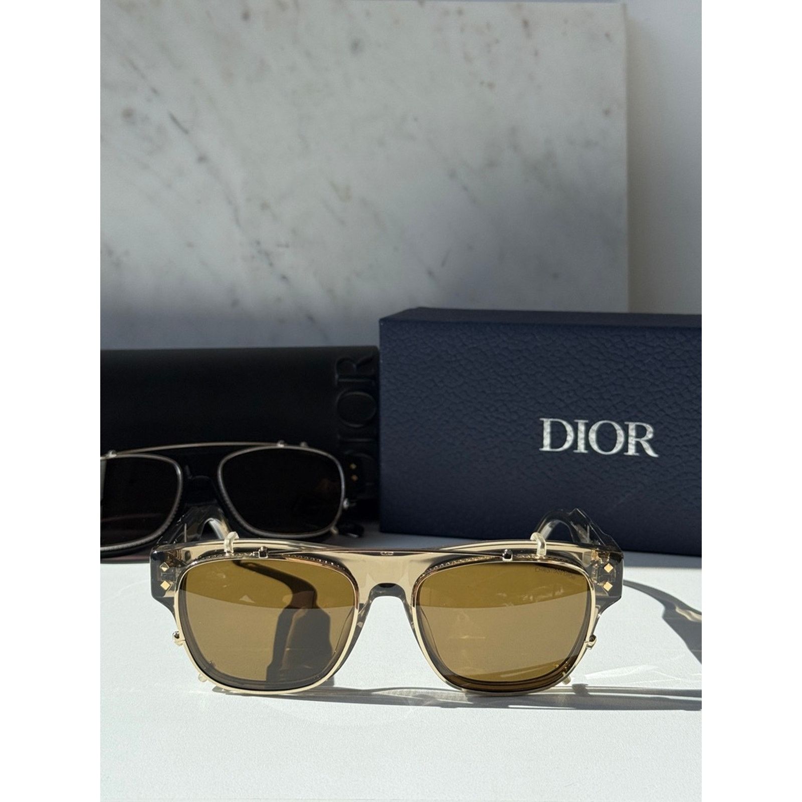 Dior NEW Dior CDDiamondO S10I Clip On Frames in Brown $720 Size ONE SIZE - 12 Thumbnail