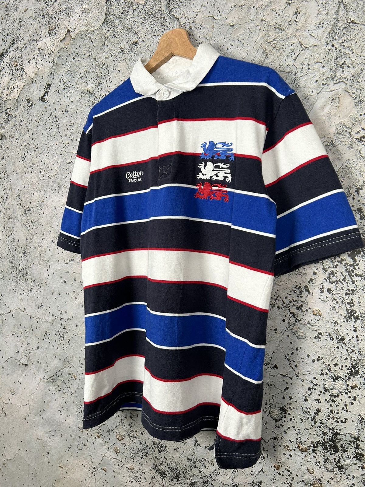 Cotton Traders Vintage Cotton Traders Rugby Polo Jersey 90s Sportswear Size US L / EU 52-54 / 3 - 2 Thumbnail