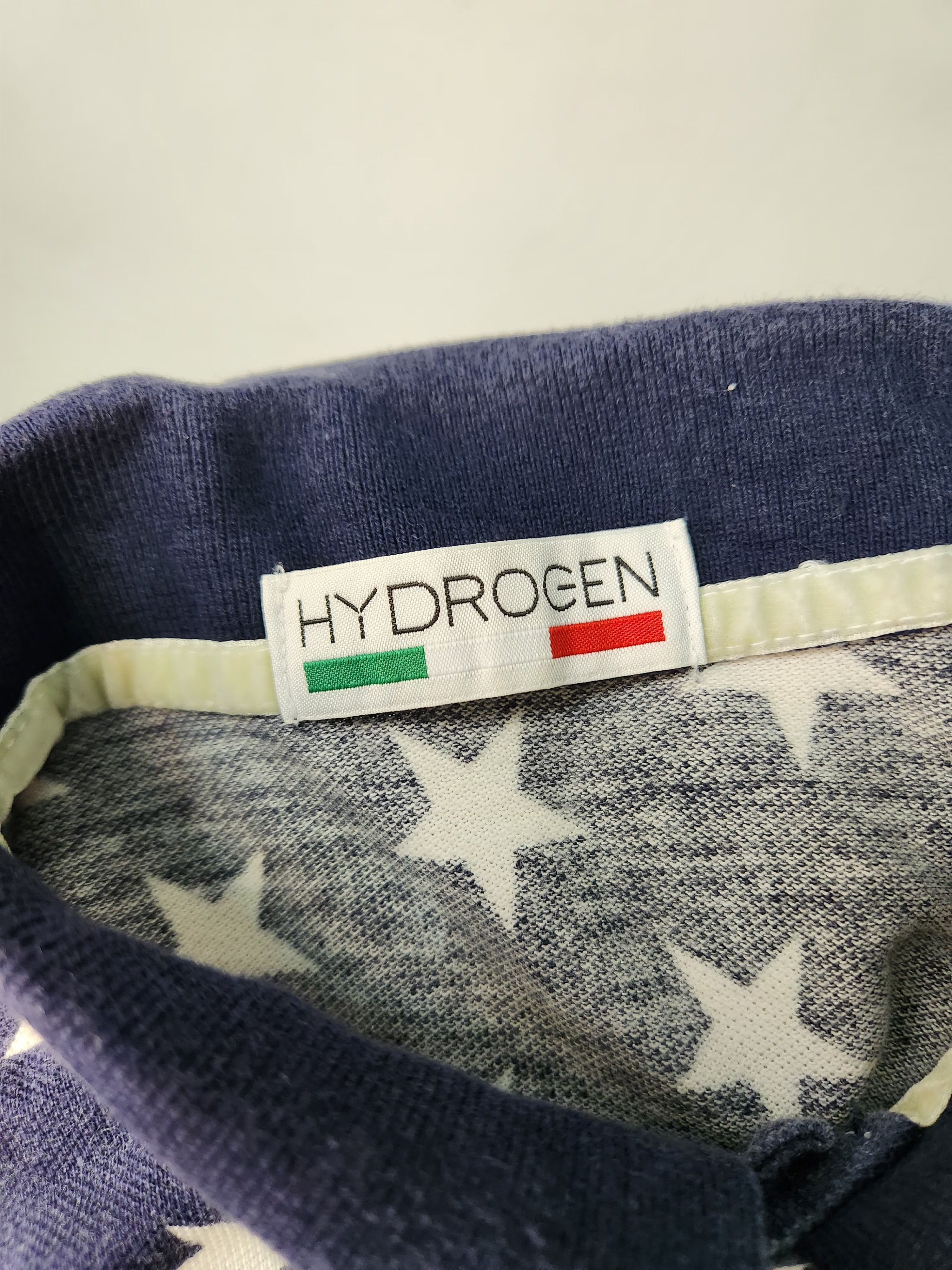 HYDROGEN Hydrogen Italy White Stars Polo Shirt Size US S / EU 44-46 / 1 - 5 Thumbnail