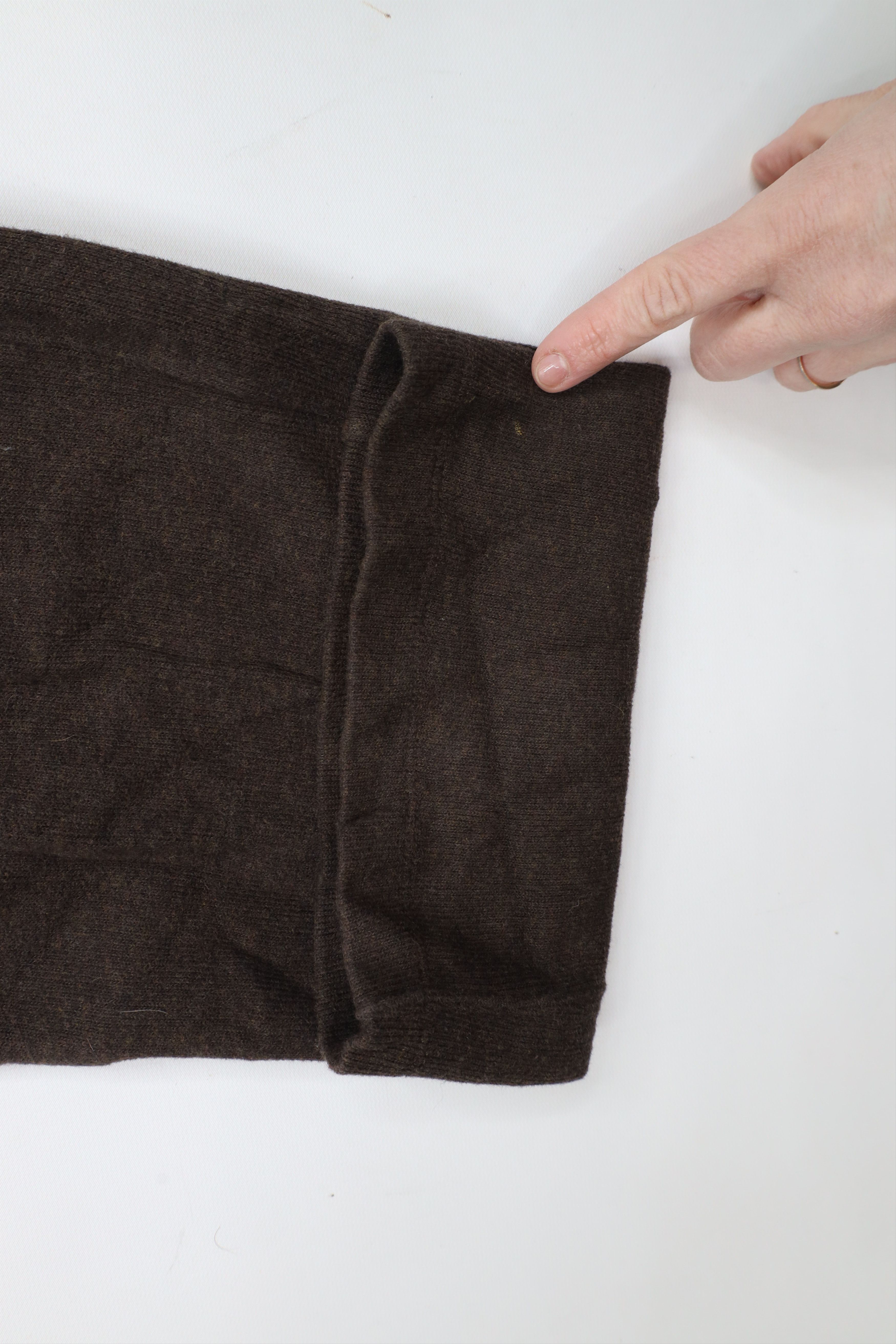 Ralph Lauren × Vintage Vintage Ralph Lauren Ribbed Knit Wide Leg Sweatpants Brown Size US 36 / EU 52 - 5 Thumbnail