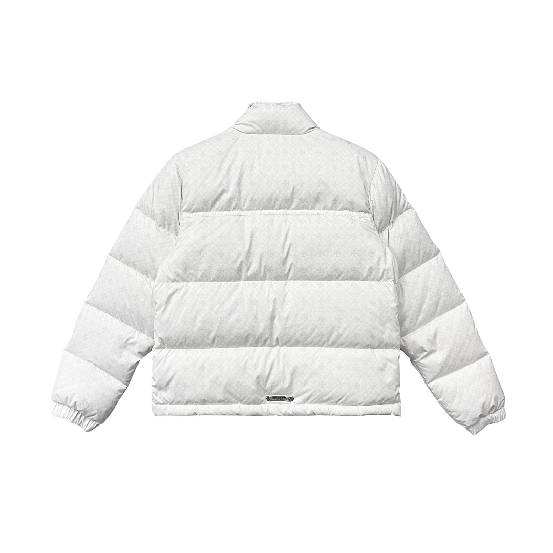 Chrome Hearts Chrome Hearts White Tonal Monogram Cross Puffer Down Jacket Size M / US 6-8 / IT 42-44 - 2 Thumbnail