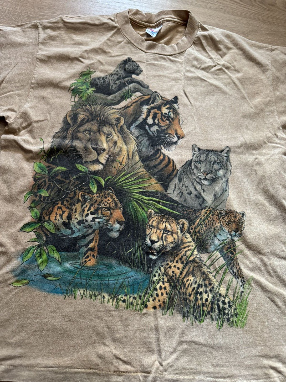 Hanes Vintage 90’s 1993 Made In USA Natures Art Faded T-Shirt Size US XL / EU 56 / 4 - 2 Thumbnail
