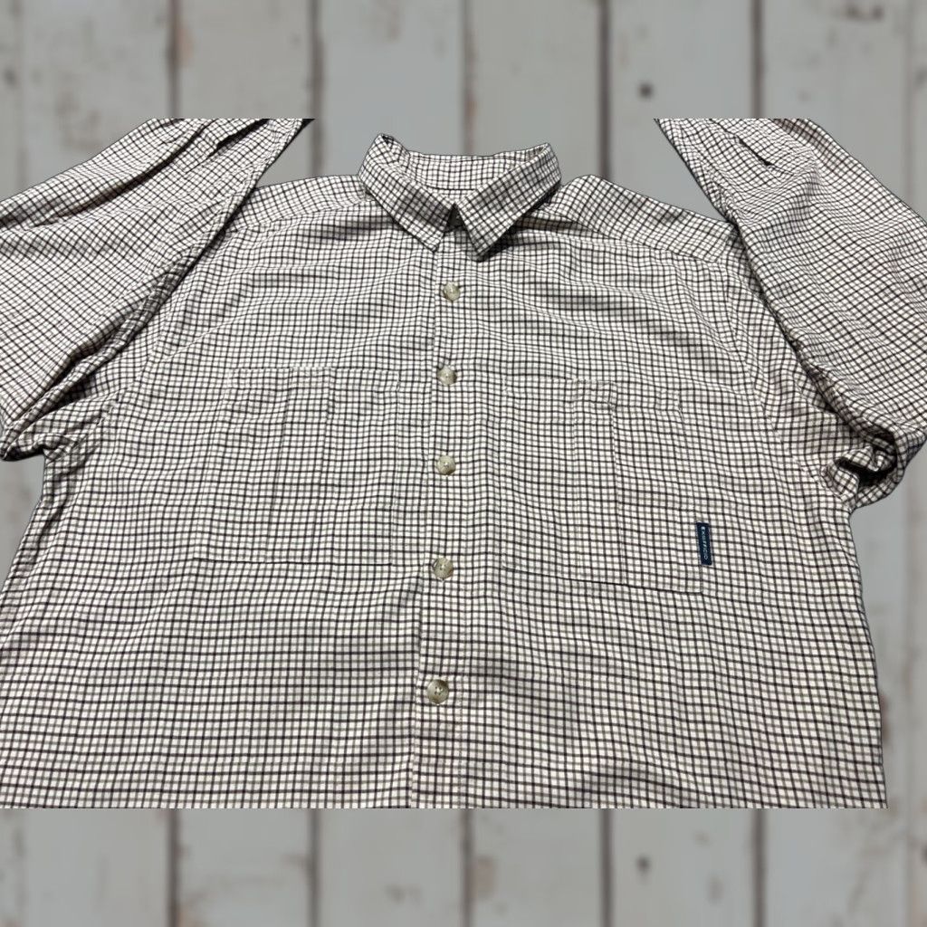 ExOfficio VINTAGE ExOfficio Men’s Shirt Long Sleeve Beige Plaid Button-Down XL Travel Size US XL / EU 56 / 4 - 1 Thumbnail