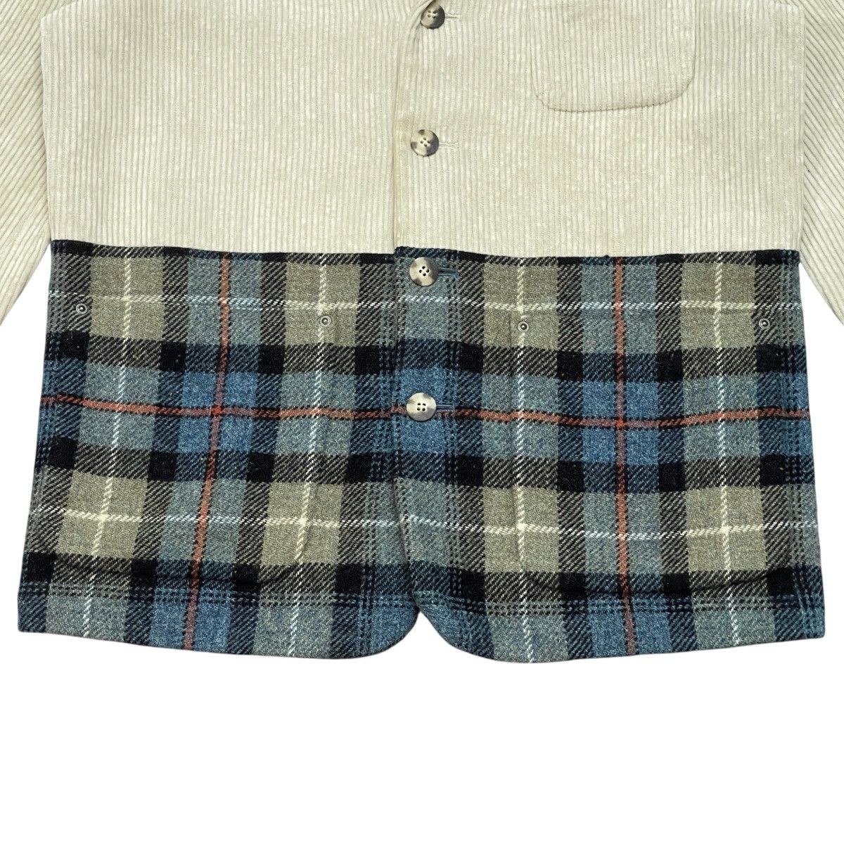 Issey Miyake Hai Sporting Gear Issey Miyake Corduroy Plaid Panel Jacket Size US M / EU 48-50 / 2 - 7 Thumbnail