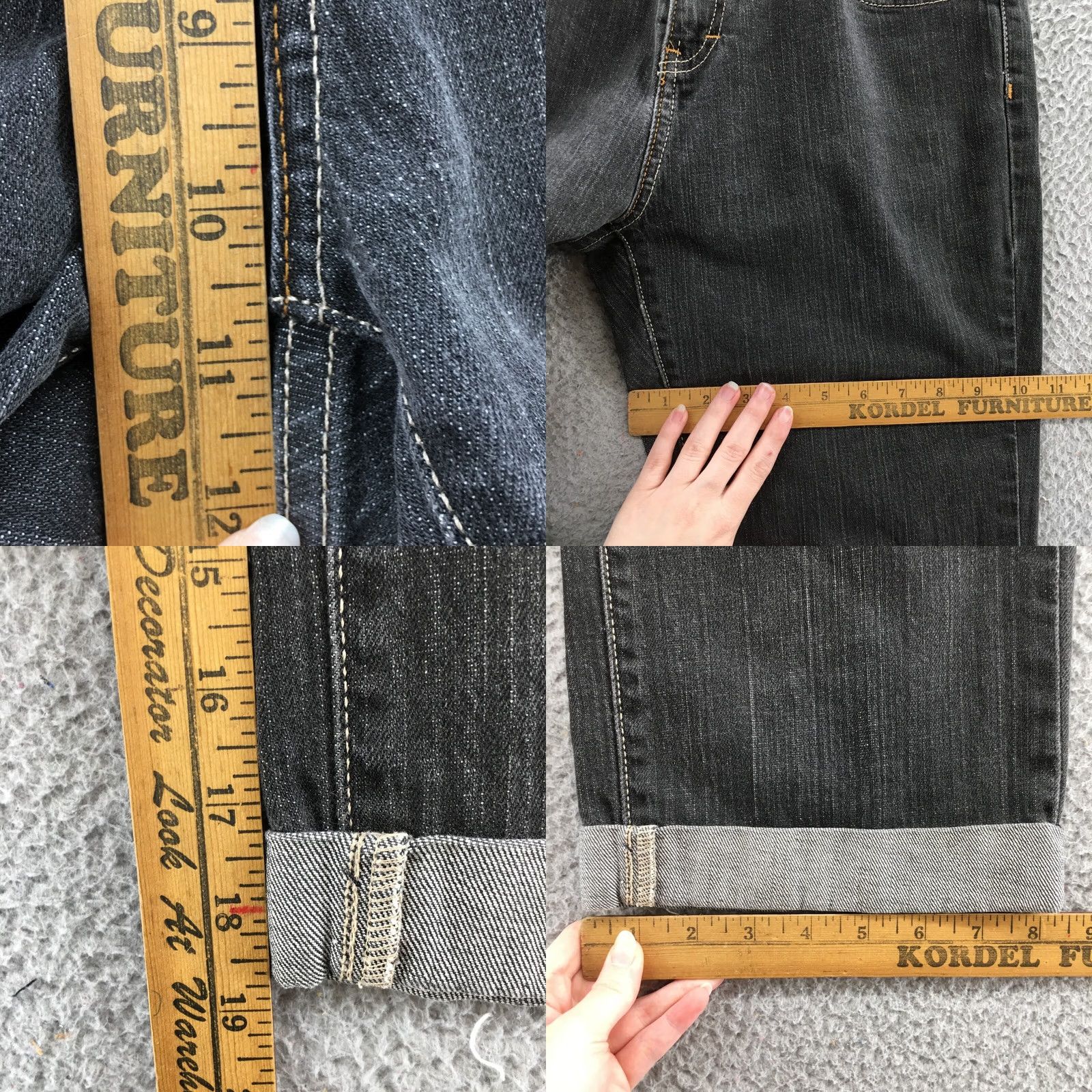 Calvin Klein Calvin Klein Capri Bootcut Jeans Womens 10 Black Cotton Blend Denim 5-Pocket Regular Stretch Modern Classic Womens Size 32" / US 10 / IT 46 - 8 Thumbnail