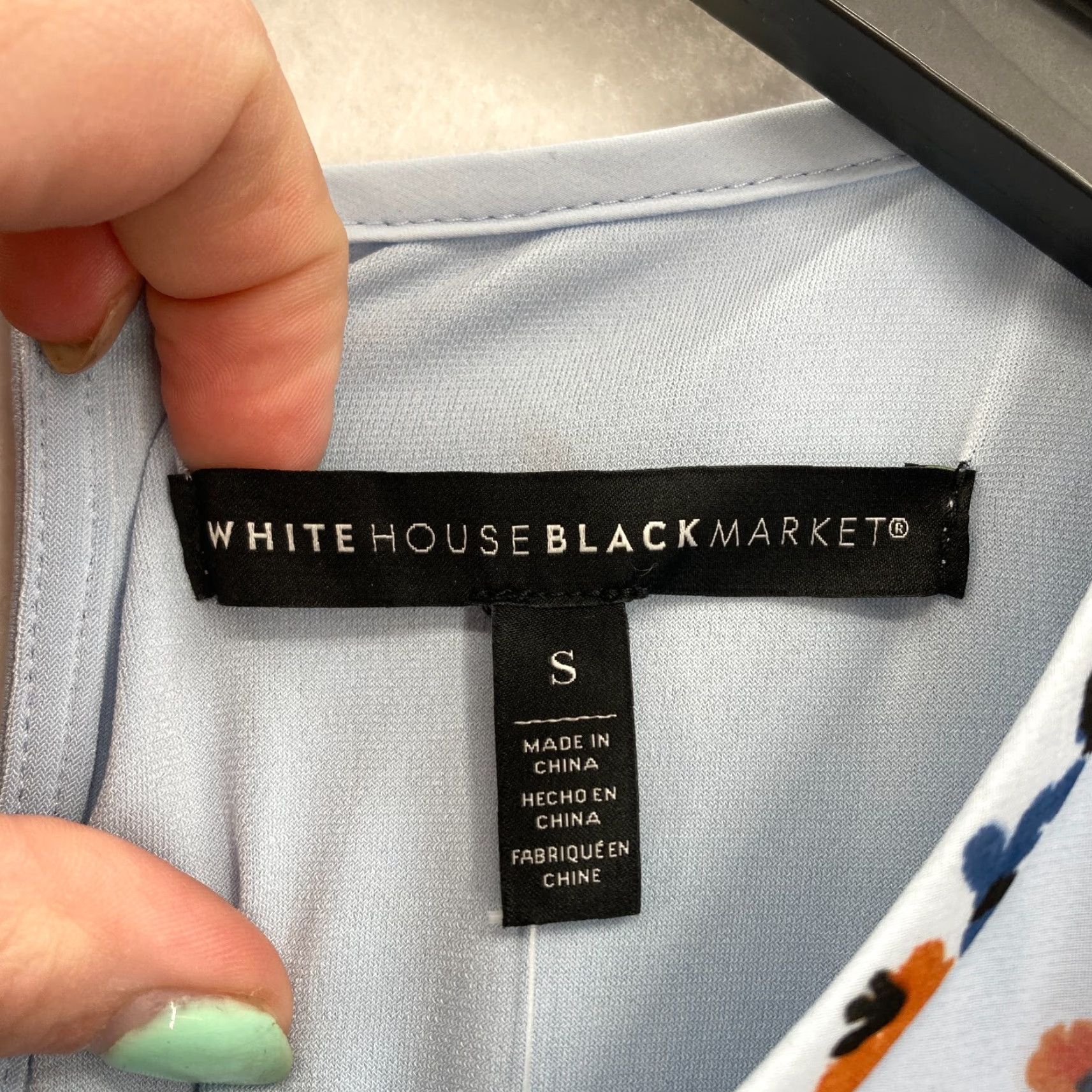White House Black Market White House Black Market Floral Chiffon Overlay Dress Sky Blue Small NWT Elegant Size S / US 4 / IT 40 - 5 Thumbnail