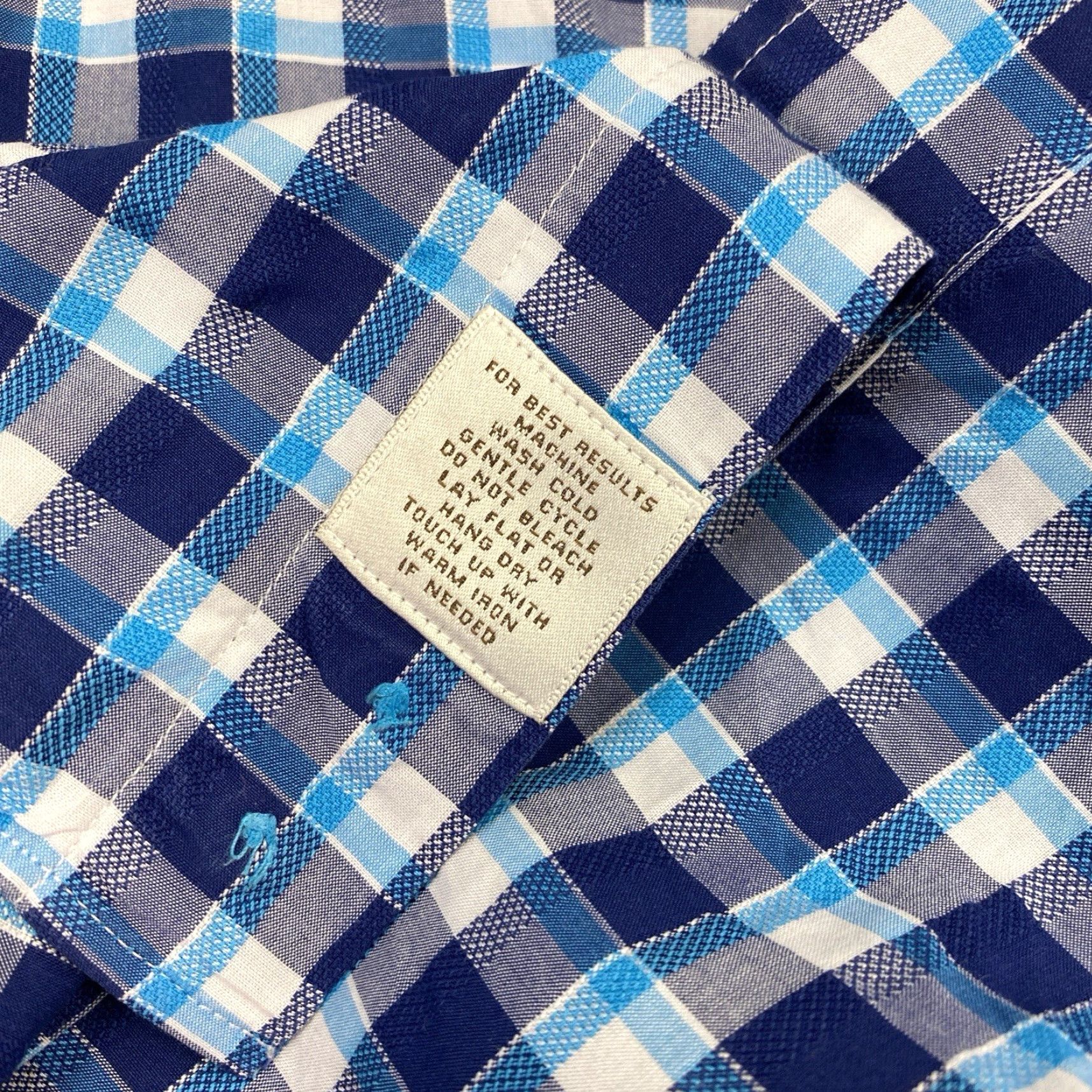 Peter Millar VINTAGE Peter Millar Shirt Mens Small Blue Plaid 100% Cotton Long Sleeve Button-Up Size US S / EU 44-46 / 1 - 5 Thumbnail