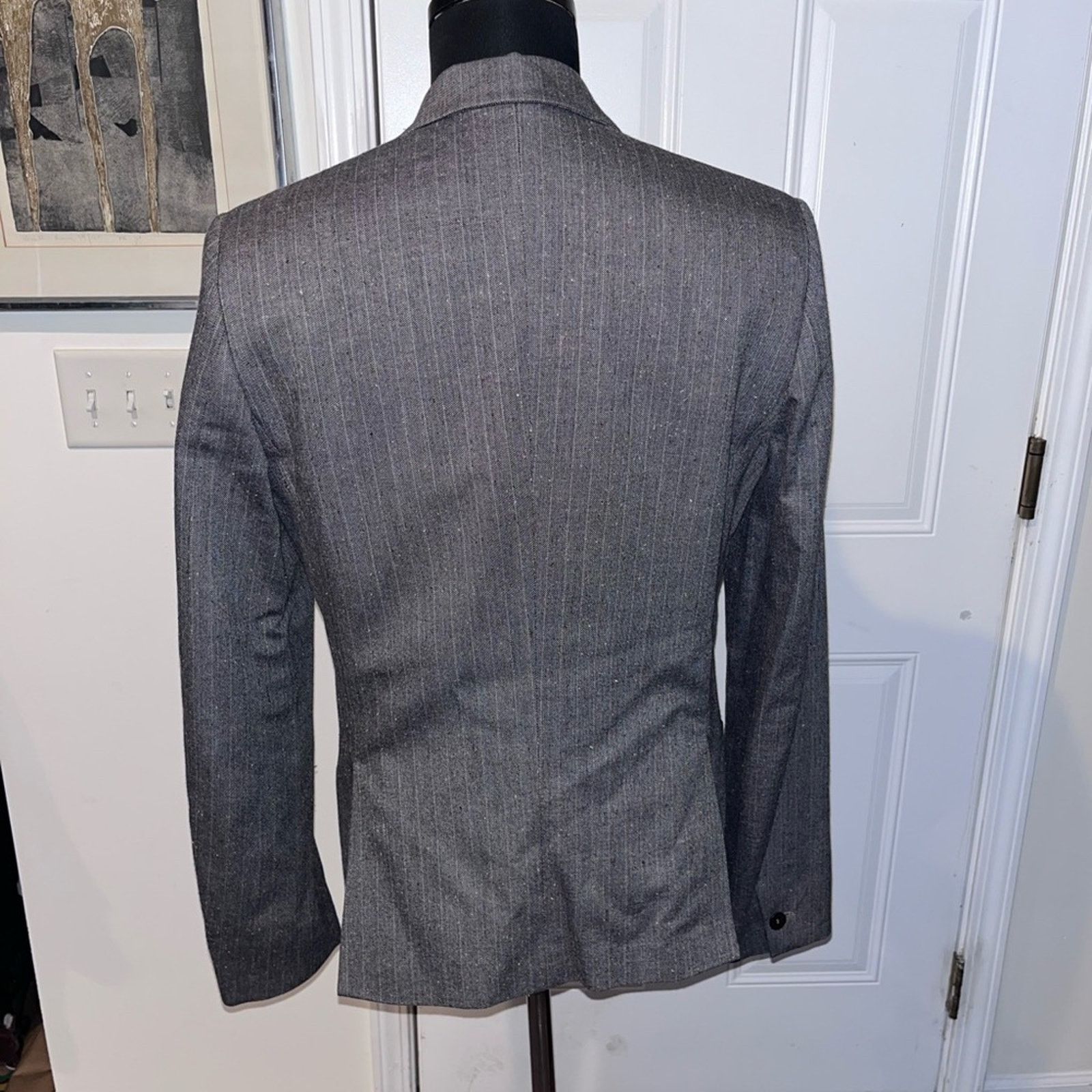 Patrizia Pepe Patrizia Pepe Gray Pinstripe Blazer Jacket 38S Made In Italy Size 38S - 3 Thumbnail