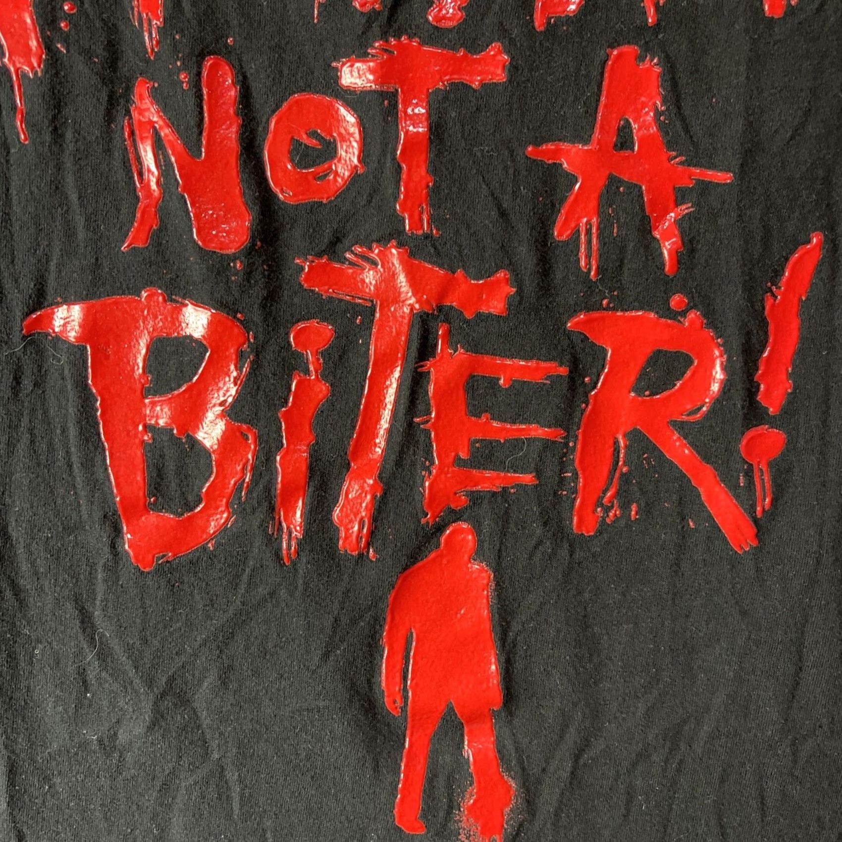 Vintage VINTAGE Halloween Horror Nights Shirt Mens Large Black Im A Fighter Not A Biter Novelty Size US L / EU 52-54 / 3 - 7 Thumbnail