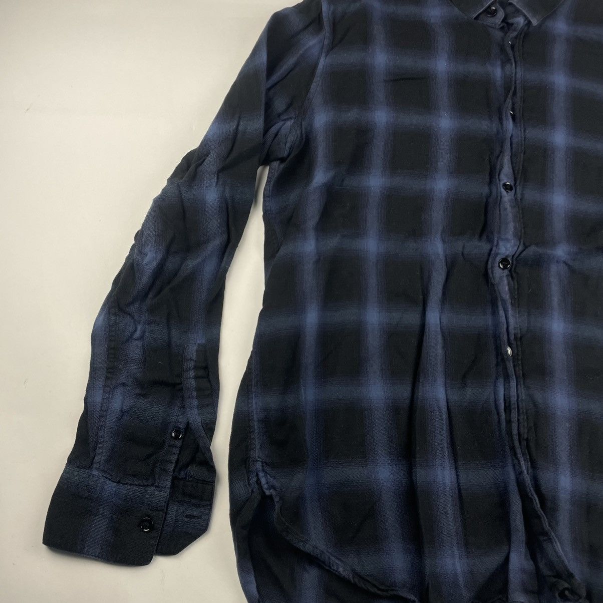 Saint Laurent Paris Saint Laurent Paris Hedi Silmane Blue Shadow Plaid Shirt 40 Size US M / EU 48-50 / 2 - 3 Thumbnail