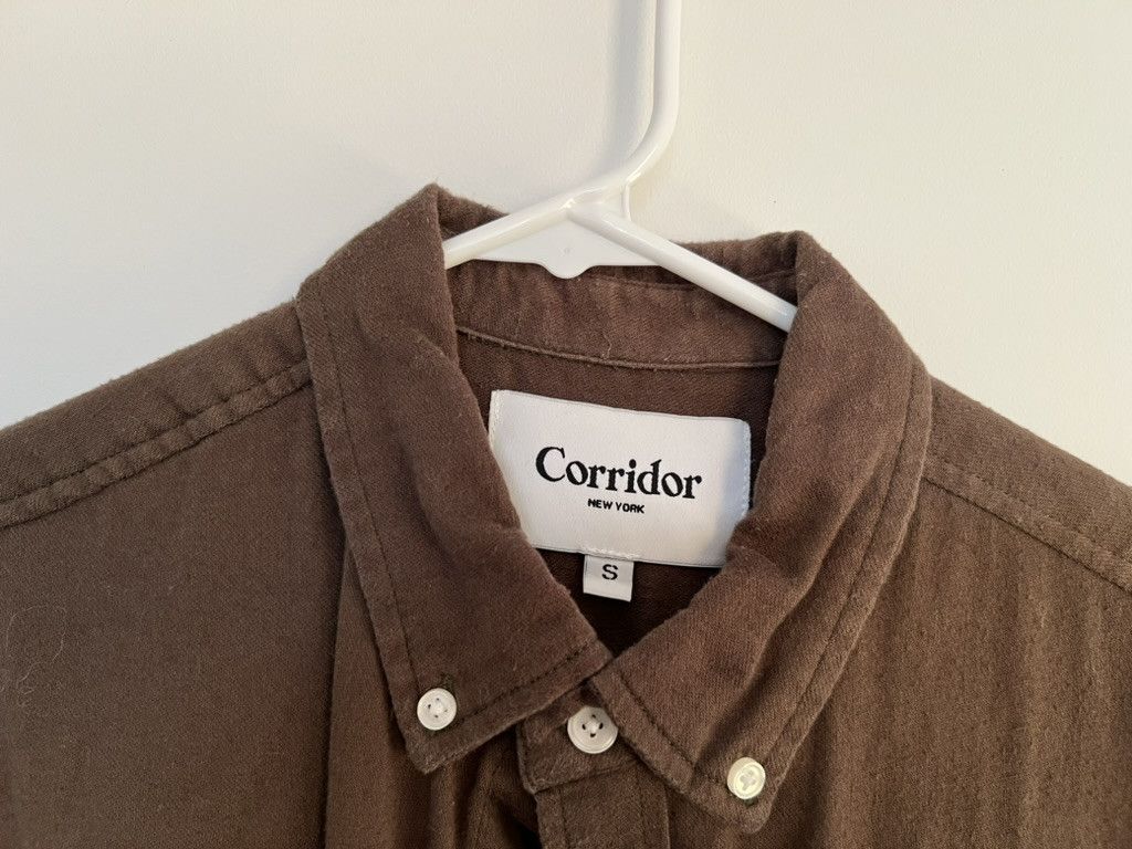 Corridor Olive Flannel Long Sleeve Button Up Size US S / EU 44-46 / 1 - 3 Thumbnail