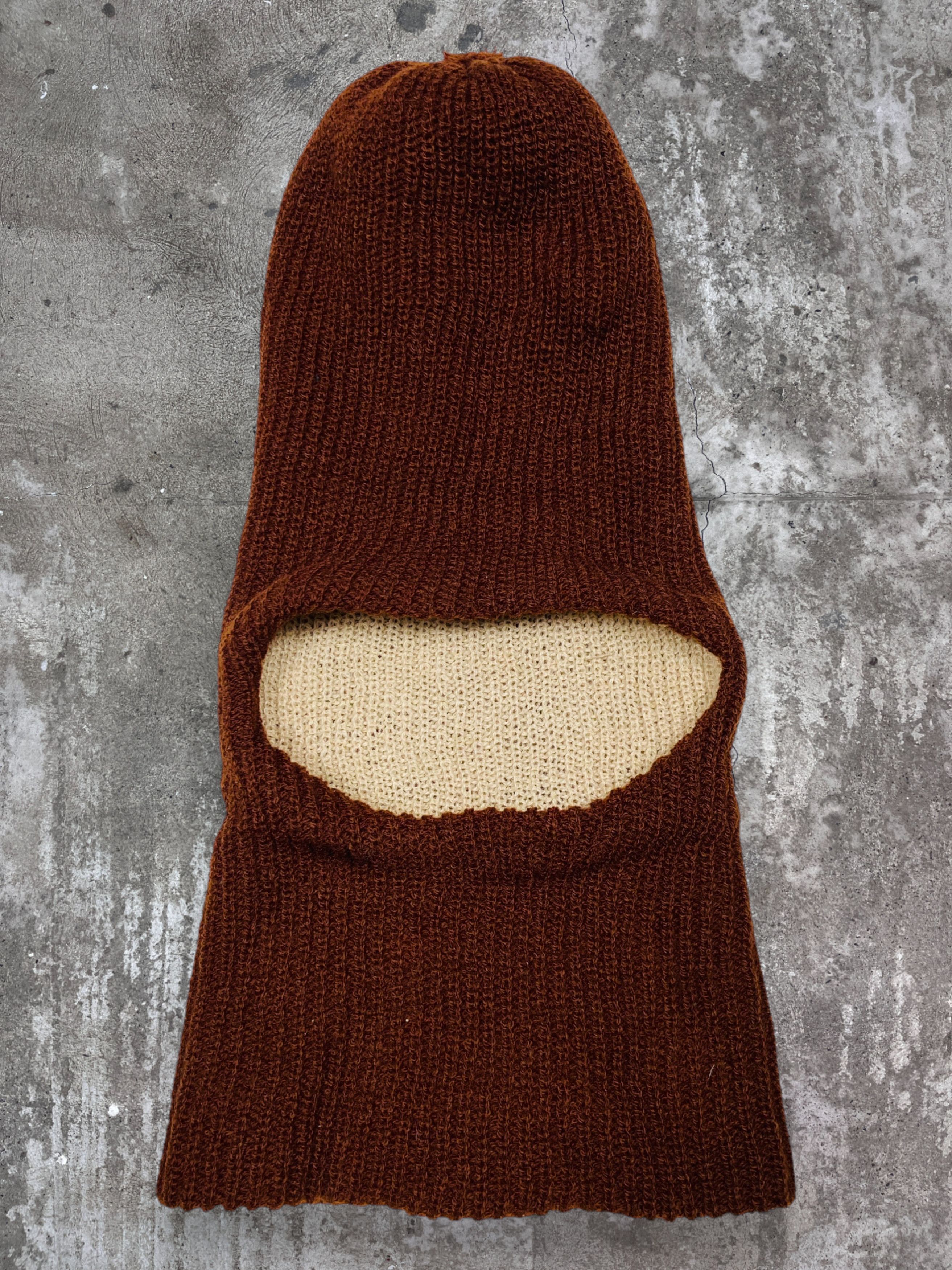 Vintage REVERSIBLE RARE VINTAGE KNITTED WOOL BALACLAVA MASK - № 4136 Size ONE SIZE - 1 Thumbnail