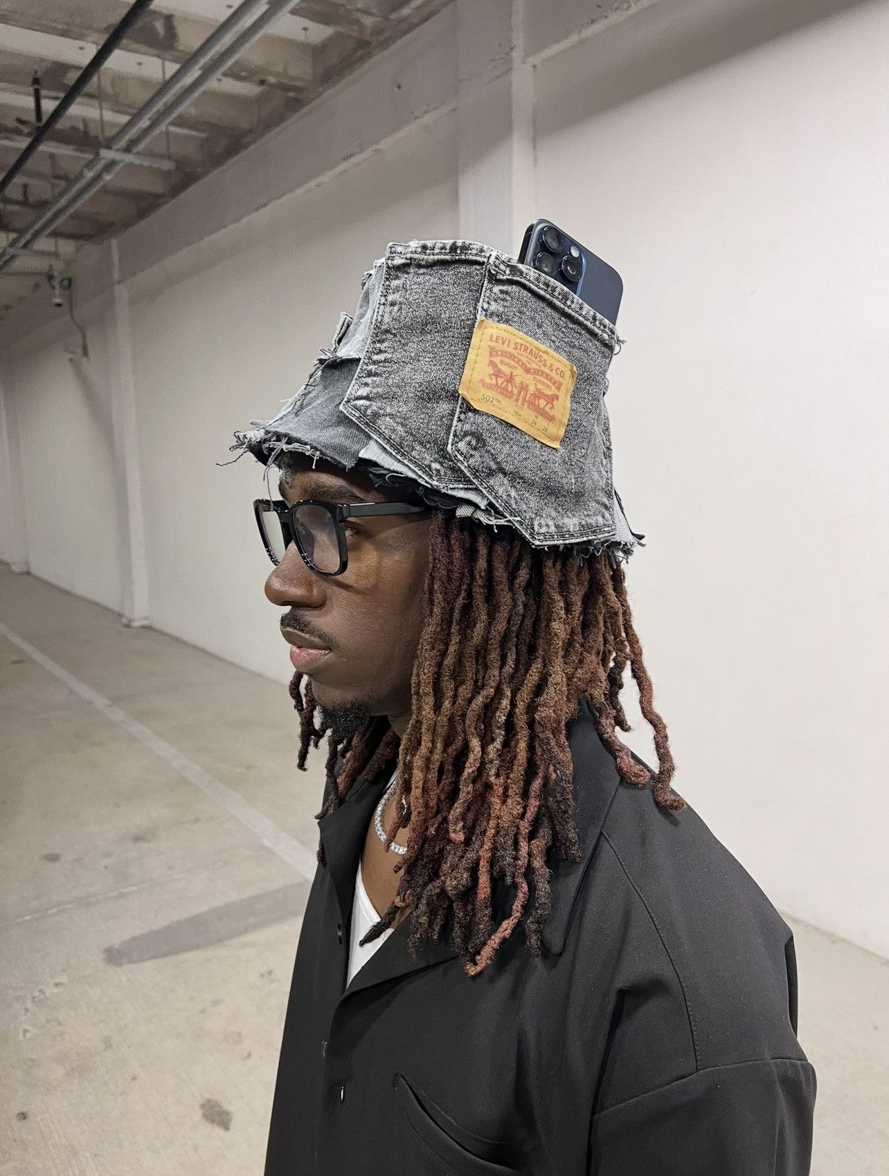 Other Custom Denim Bucket Hat Size ONE SIZE - 1 Thumbnail