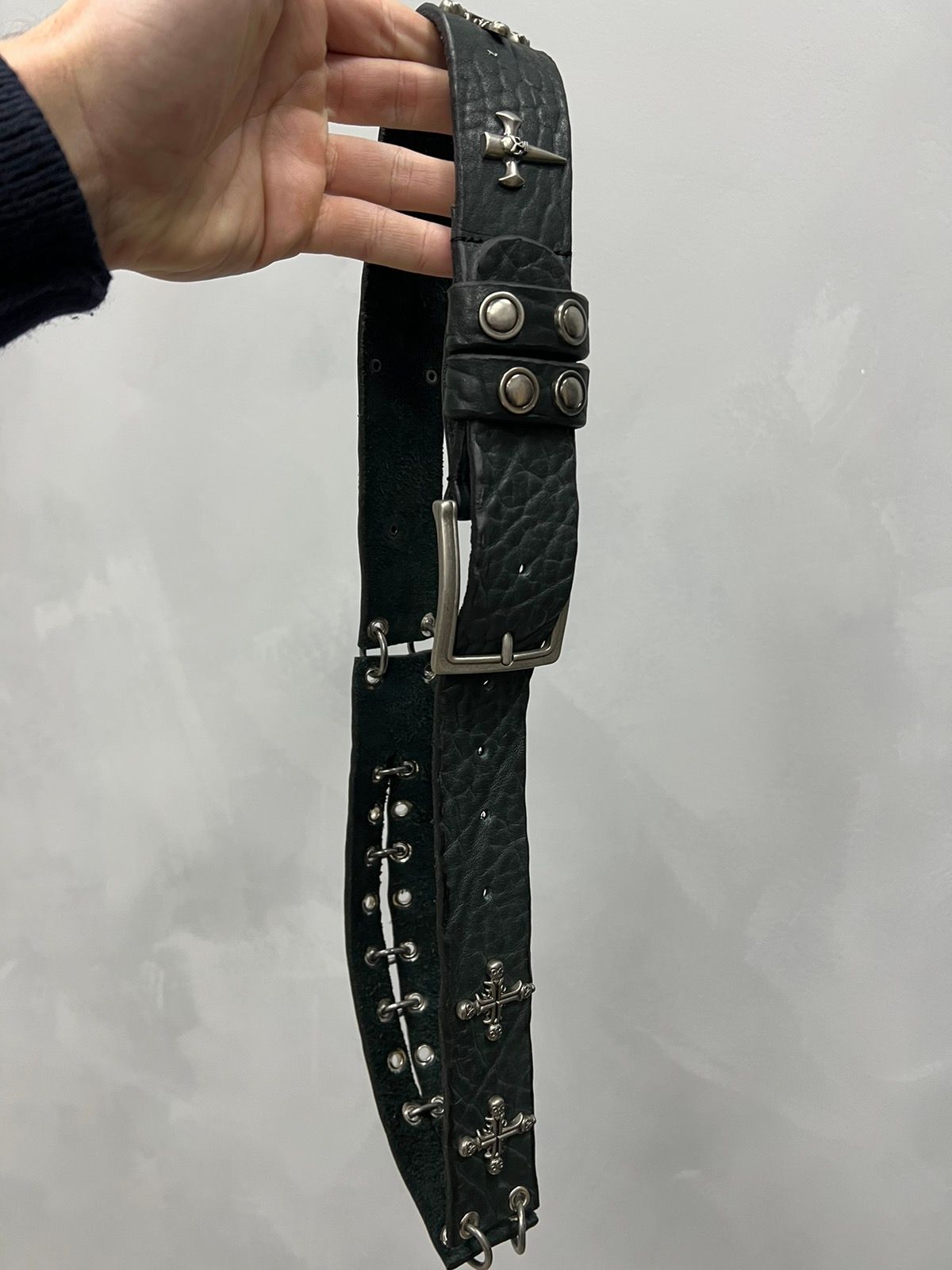 Pre-owned Avant Garde X Hysteric Glamour Vintage Avant-garde Gothic Leather Belt Rick Owens Style In Black