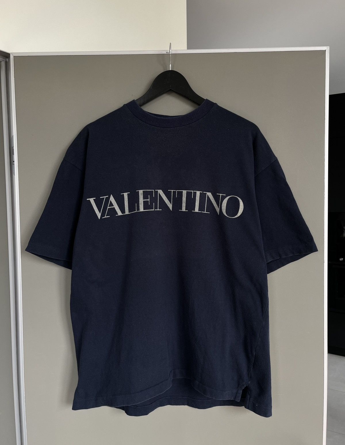 Valentino Vintage Boxy Wide Blue T-shirt