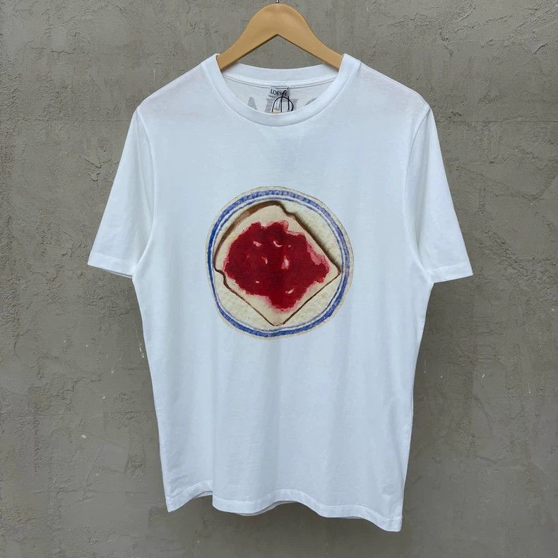 Loewe loewe White Jam Toast Logo Short Sleeve 2506-Nextarrow Size US S / EU 44-46 / 1 - 1 Thumbnail
