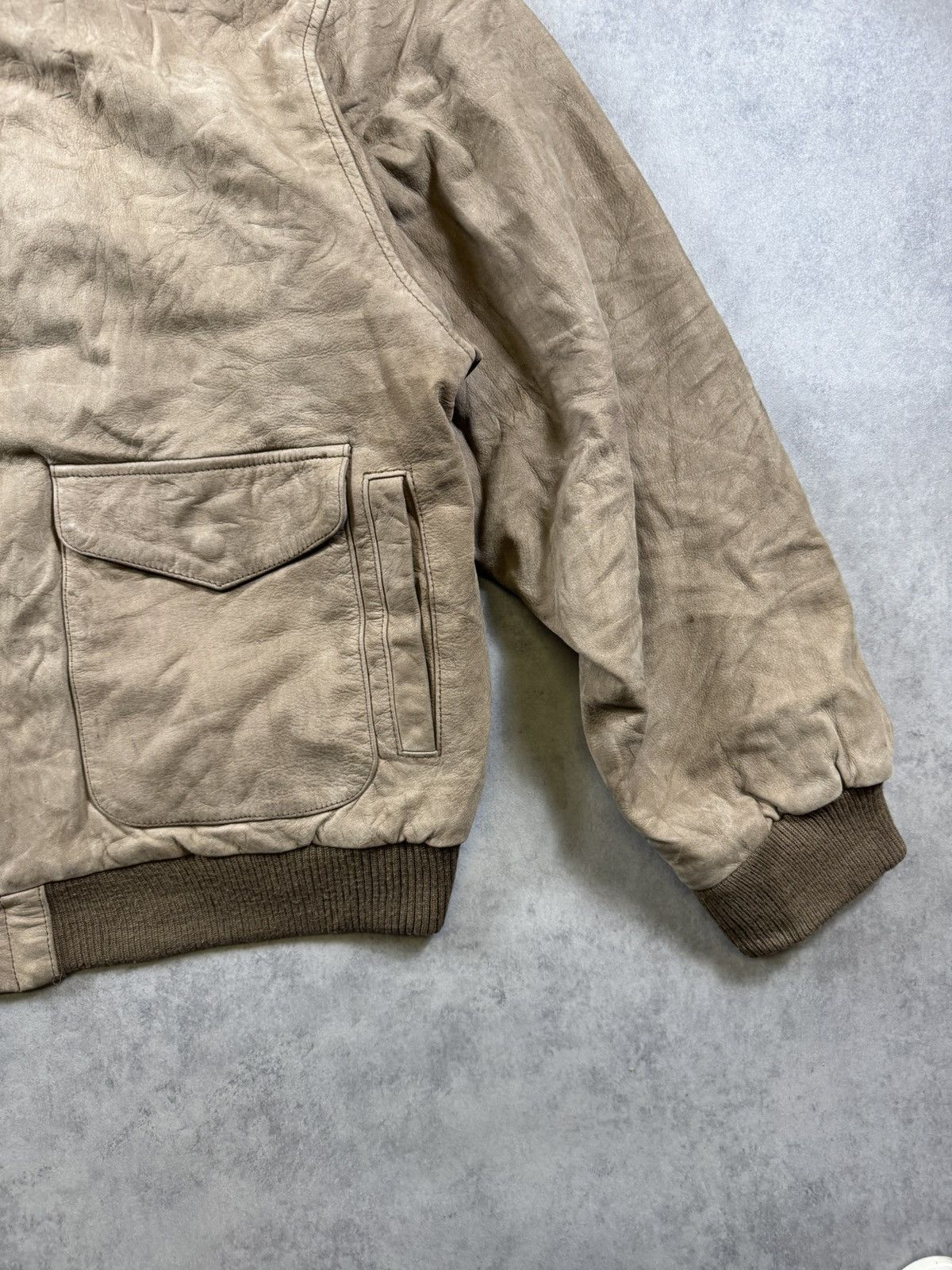 Other Vintage Leather Jacket Size US XL / EU 56 / 4 - 2 Thumbnail
