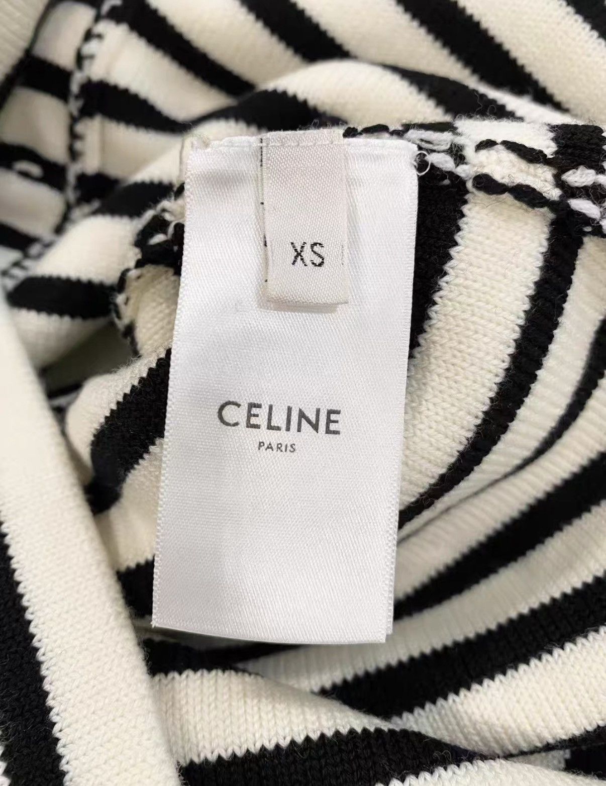 Celine Celine Striped Knit Bustier Dress with Gold Buttons J33 Size XS / US 0-2 / IT 36-38 - 5 Thumbnail