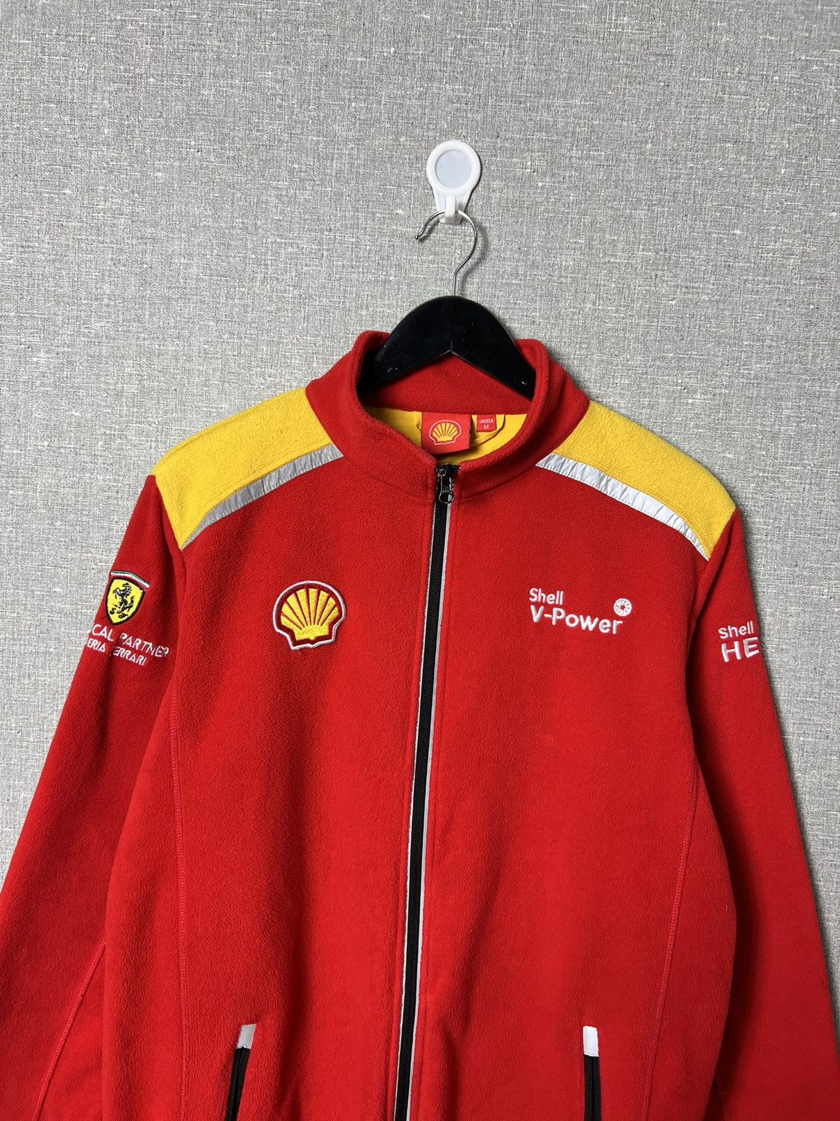 Ferrari Vintage Ferrari Shell Formula 1 Zip Up Fleece Jacket Size US M / EU 48-50 / 2 - 2 Thumbnail